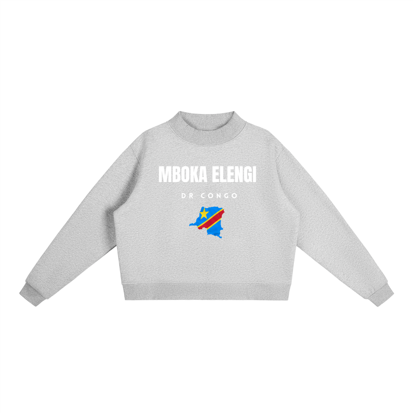 Essential Fleece Mock-Neck Crew Sweatshirt