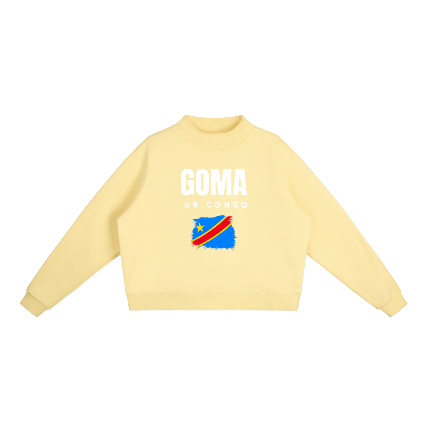 Essential Fleece Mock-Neck Crew Sweatshirt