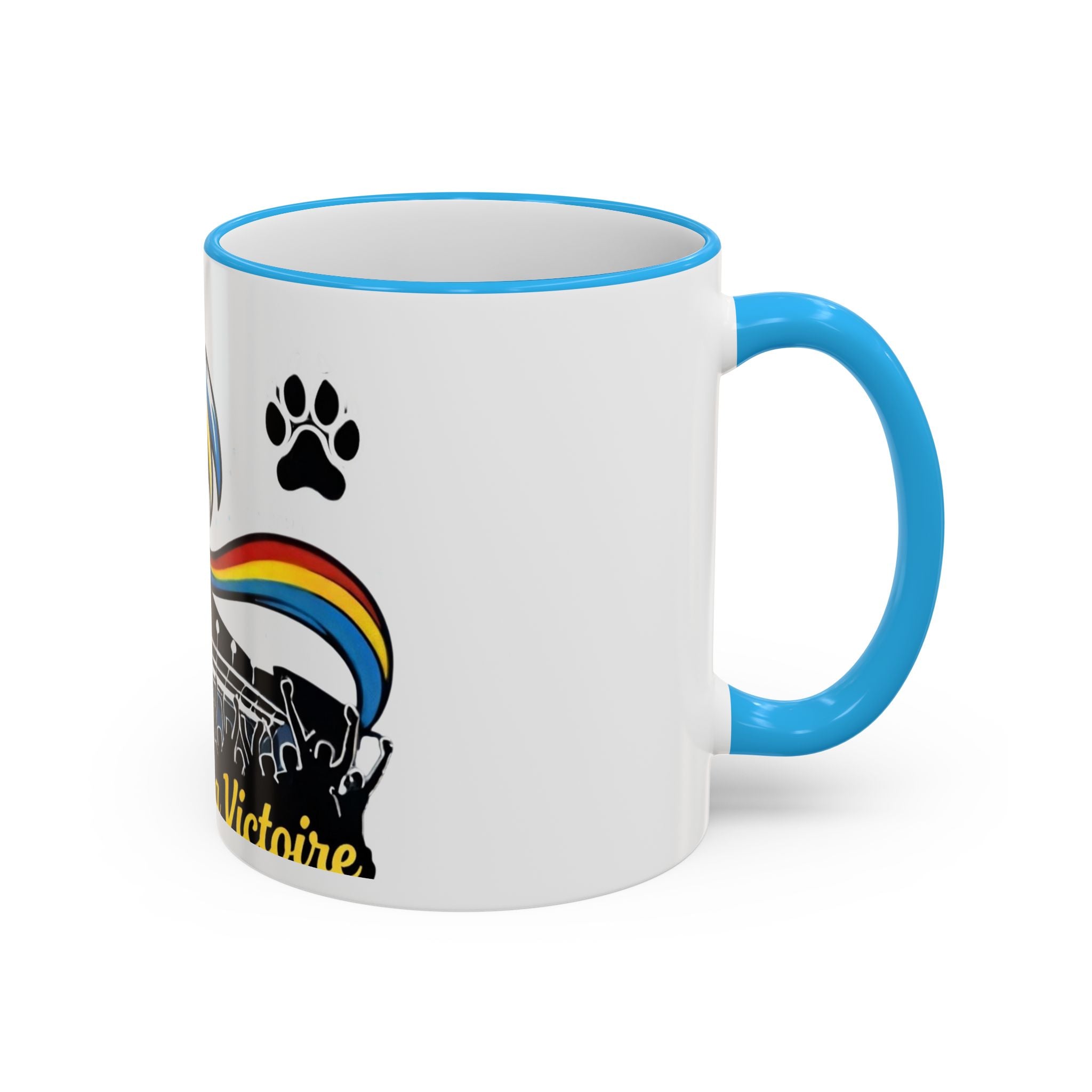 Fan Chant Victoire Wave Mug | Accent Rim & Handle