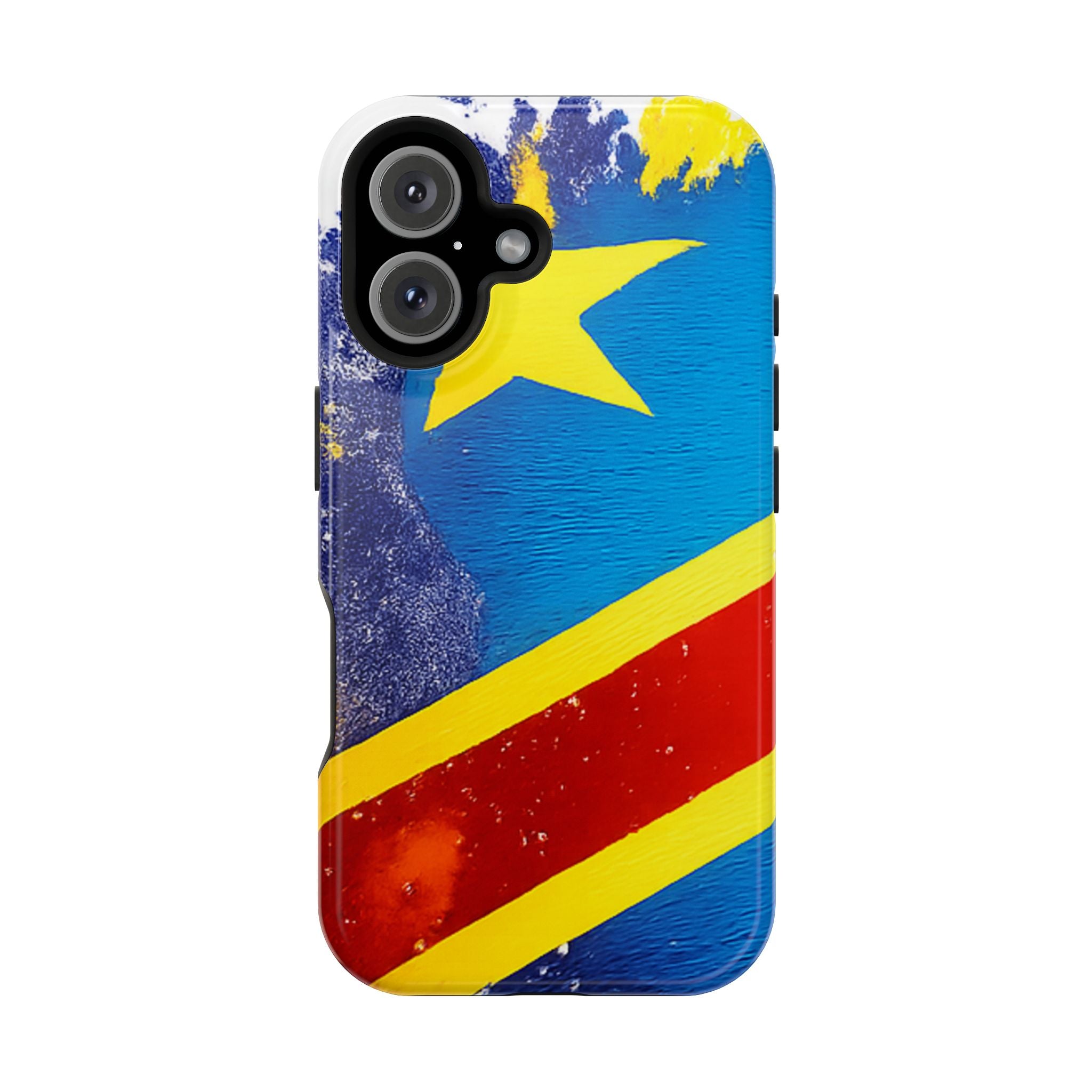Étui de téléphone drapeau de la République démocratique du Congo | Étui résistant aux chocs