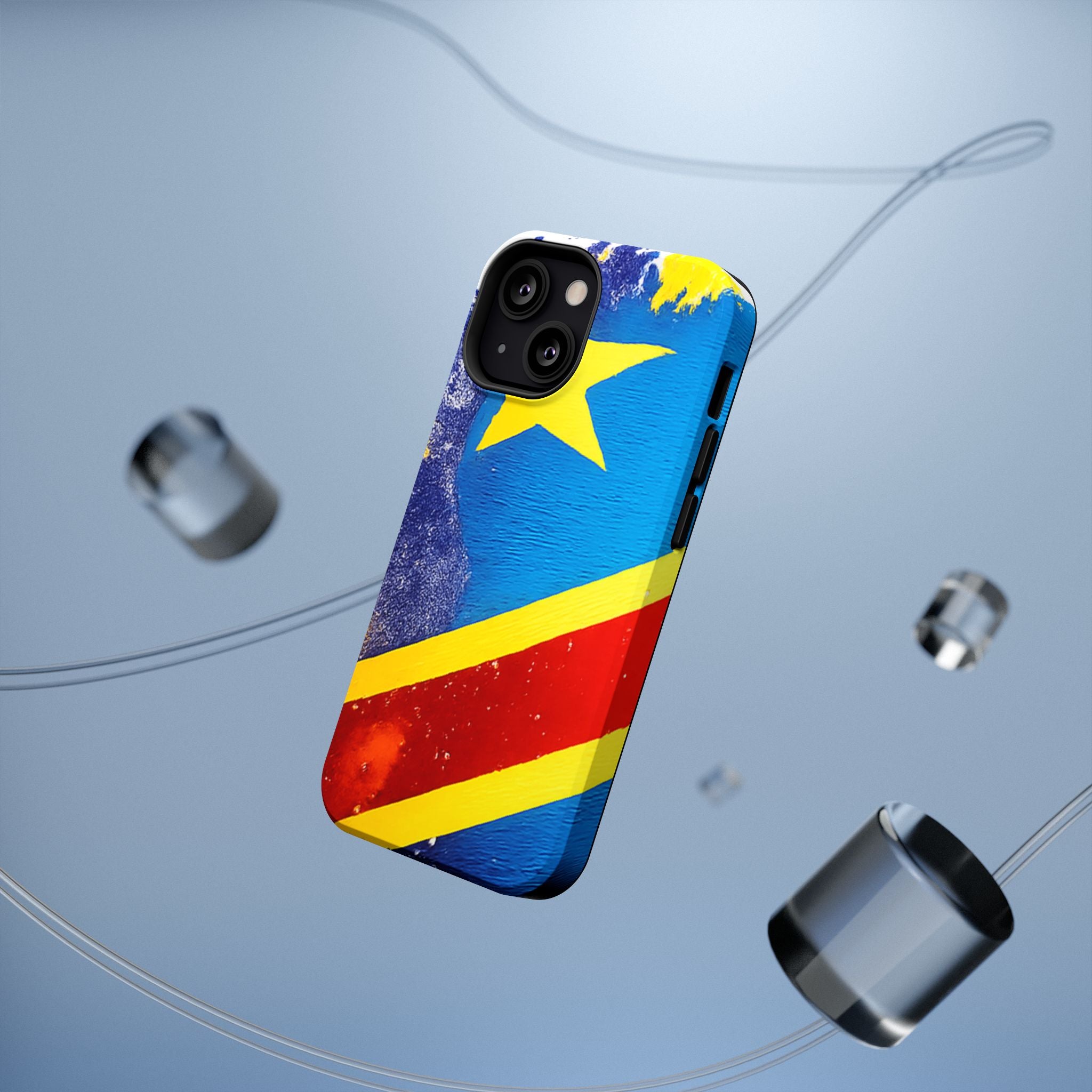 Étui de téléphone drapeau de la République démocratique du Congo | Étui résistant aux chocs