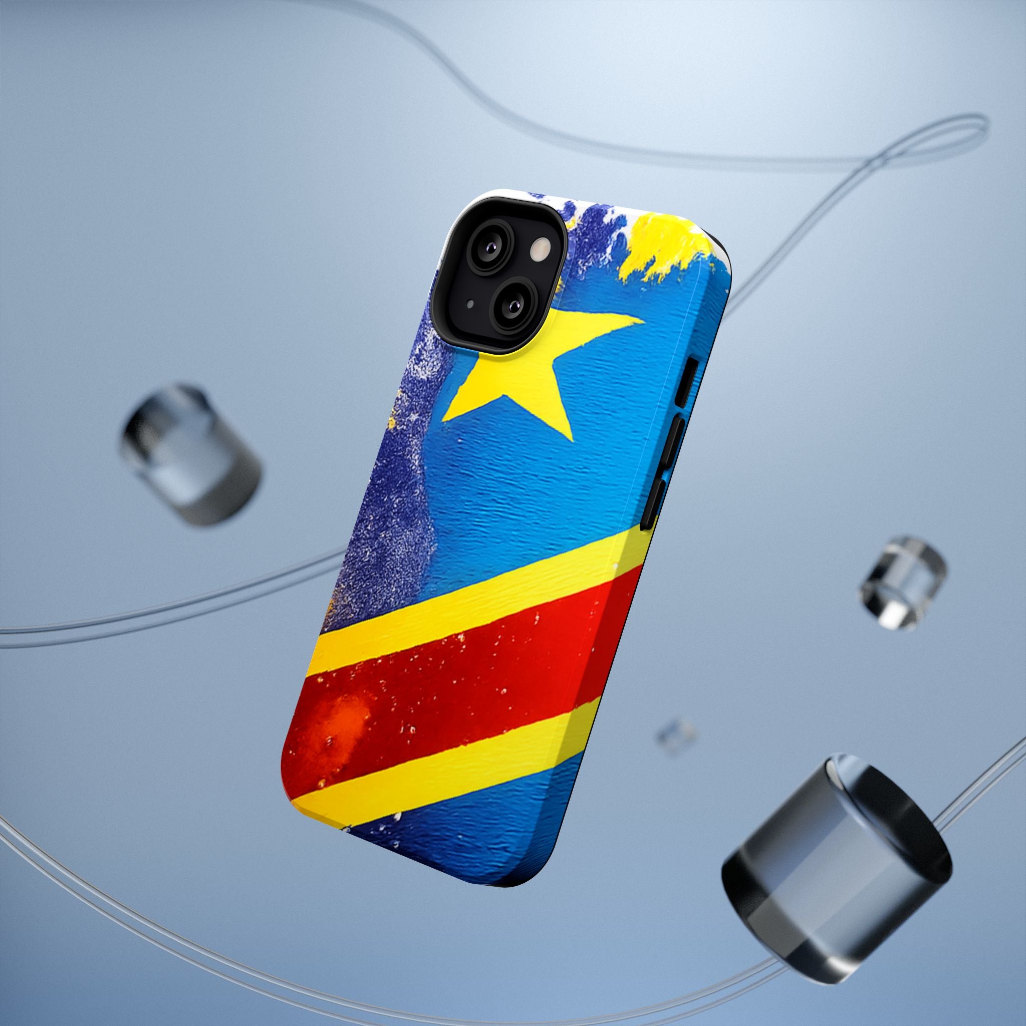 Étui de téléphone drapeau de la République démocratique du Congo | Étui résistant aux chocs