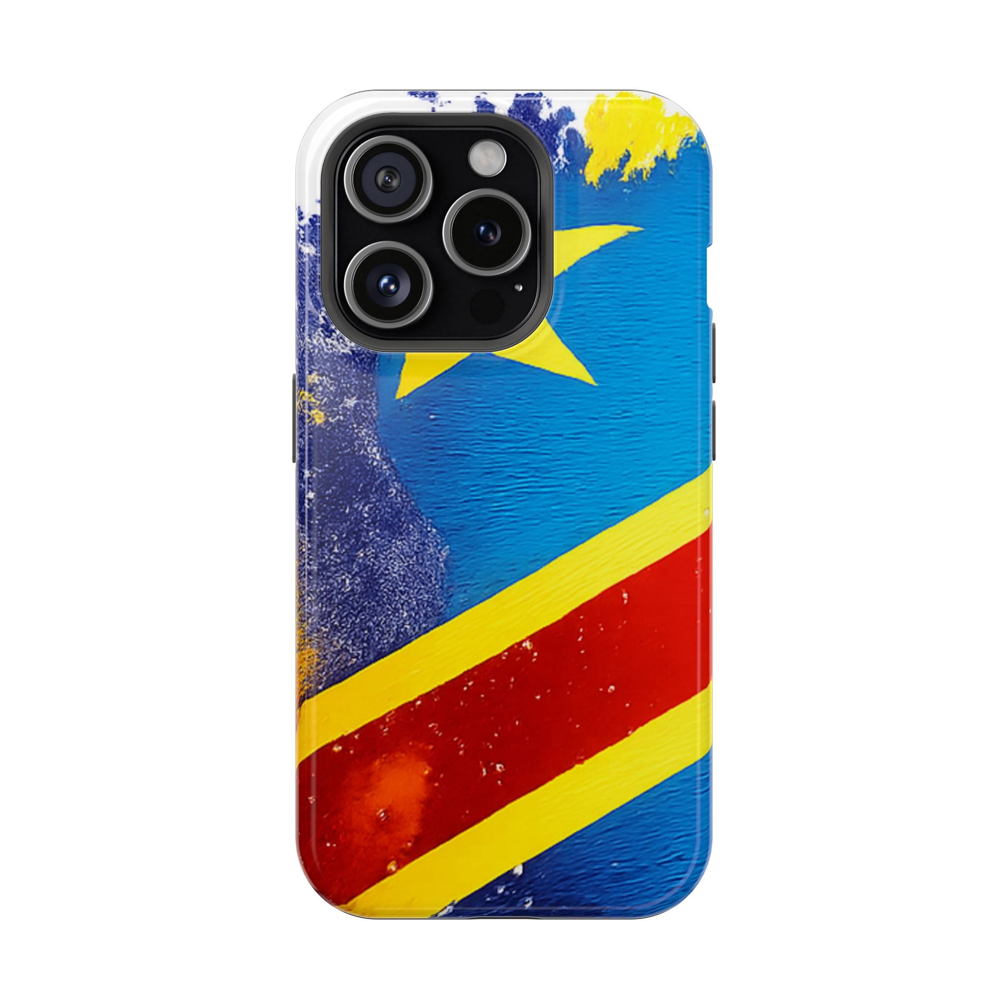 Étui de téléphone drapeau de la République démocratique du Congo | Étui résistant aux chocs