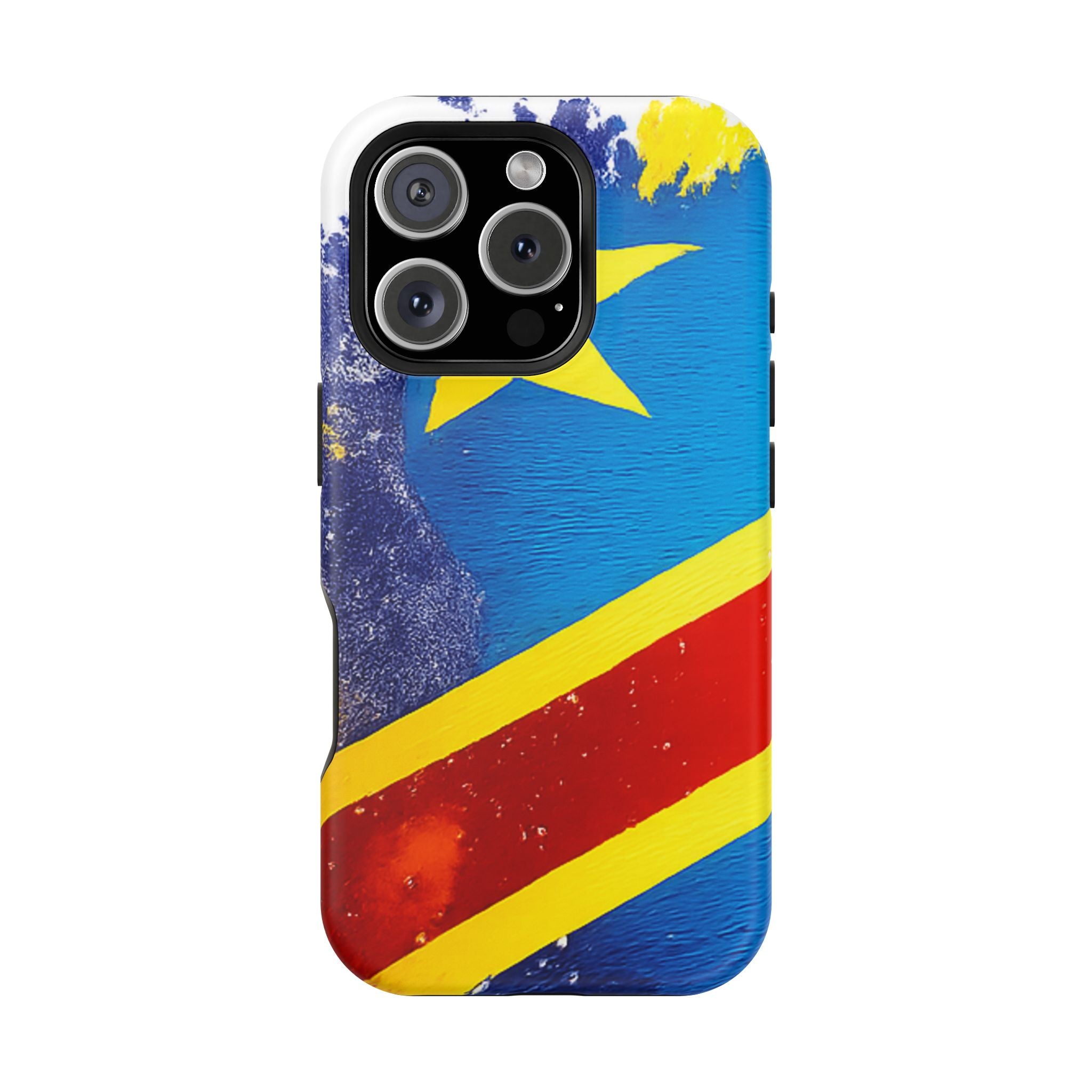 Étui de téléphone drapeau de la République démocratique du Congo | Étui résistant aux chocs