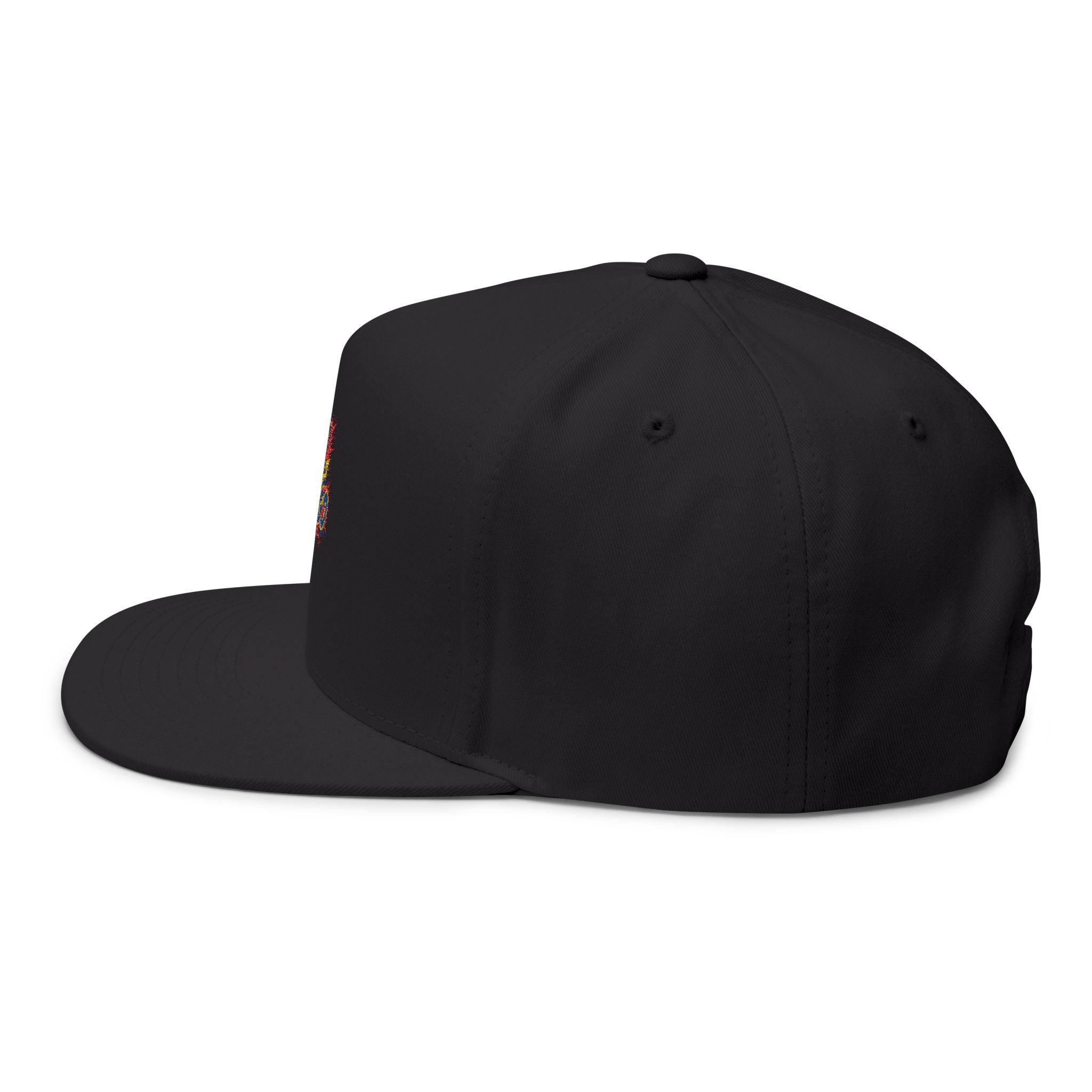 DR Congo burst logo Flat Bill Cap | Embroidered cotton snapback