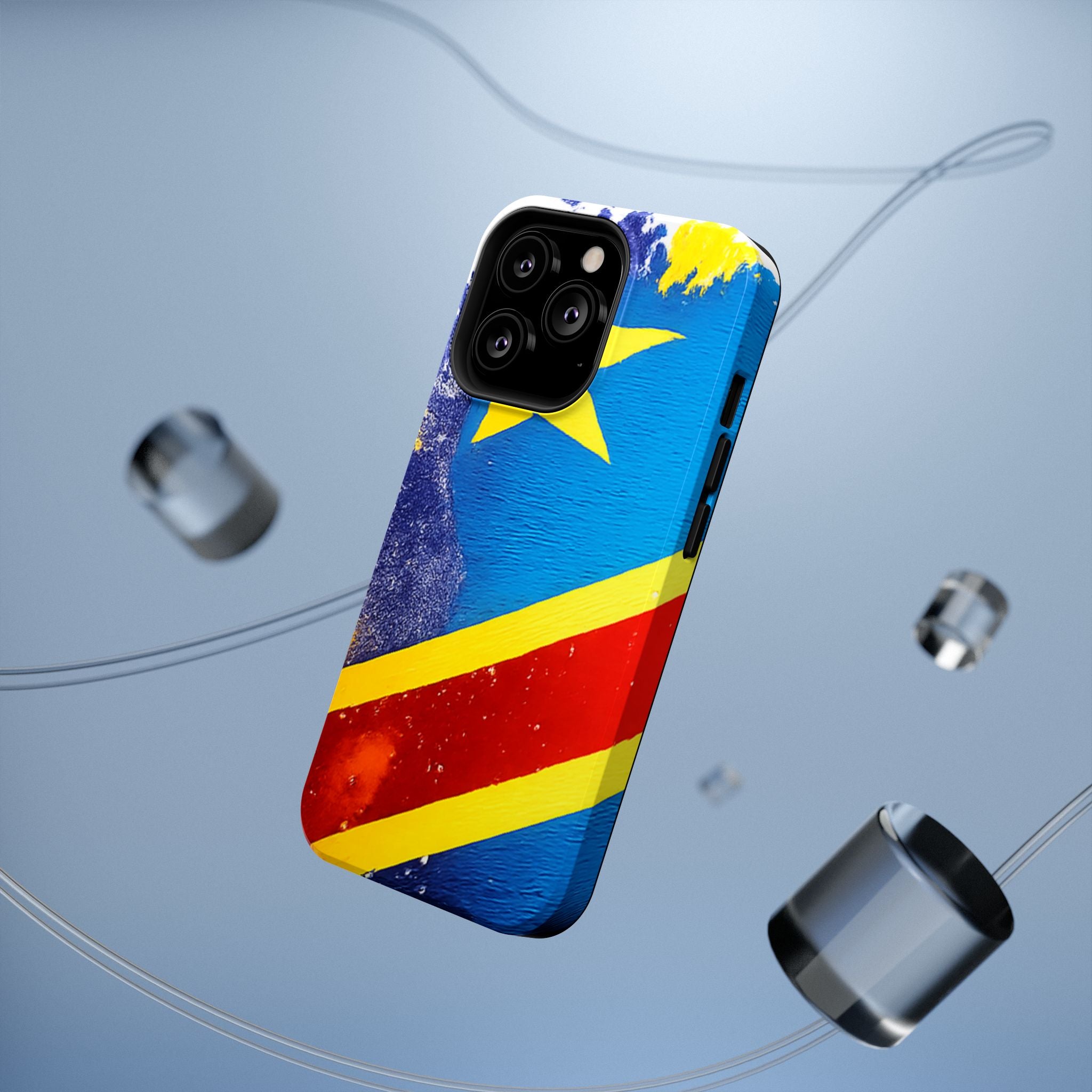 Étui de téléphone drapeau de la République démocratique du Congo | Étui résistant aux chocs