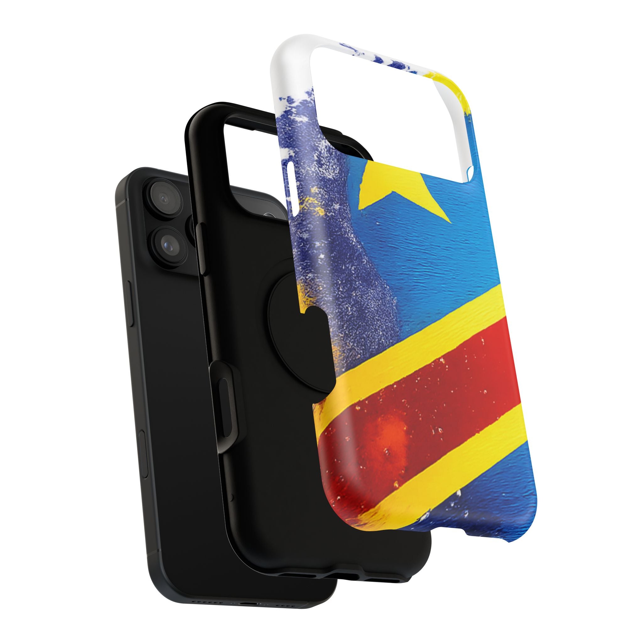 Étui de téléphone drapeau de la République démocratique du Congo | Étui résistant aux chocs
