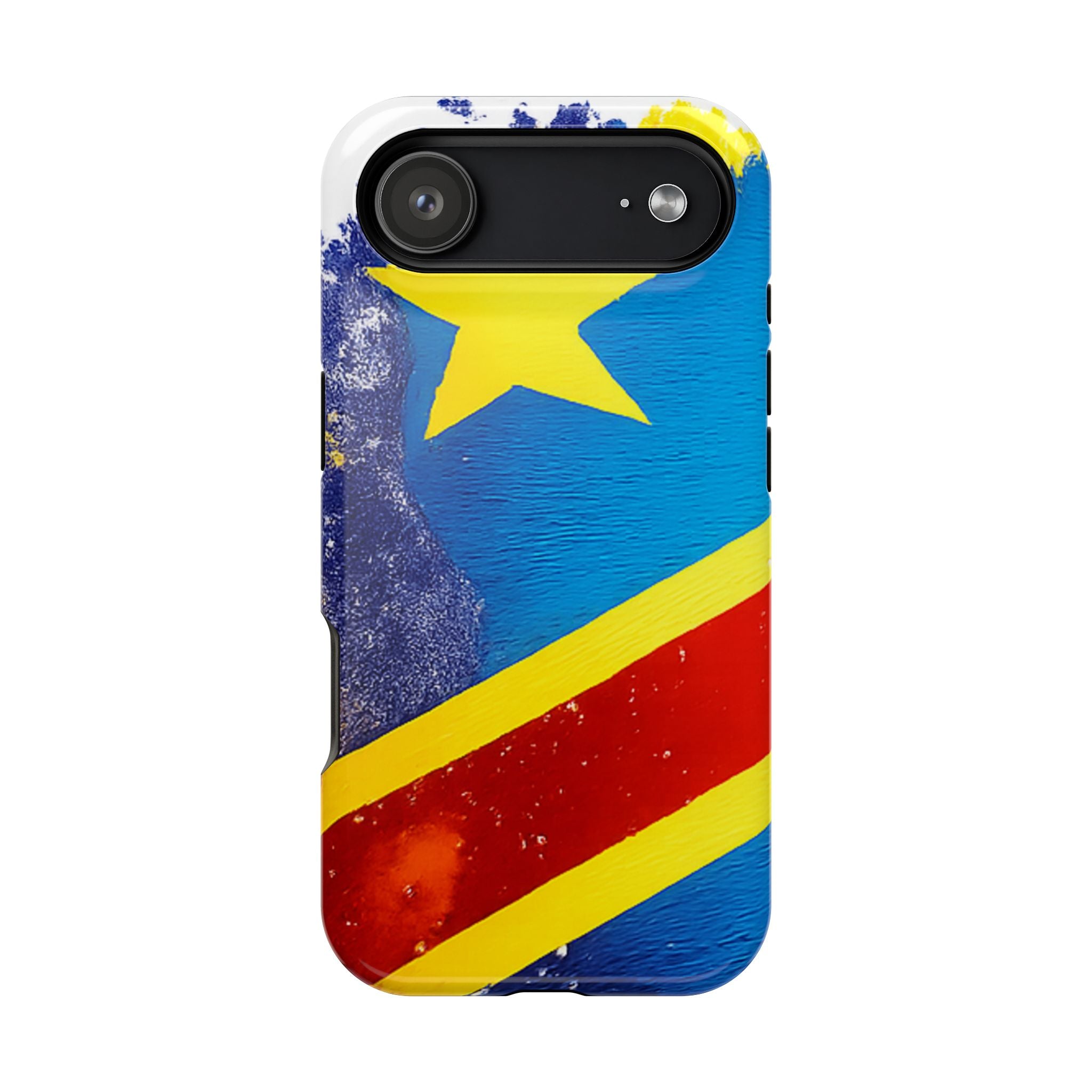 Étui de téléphone drapeau de la République démocratique du Congo | Étui résistant aux chocs