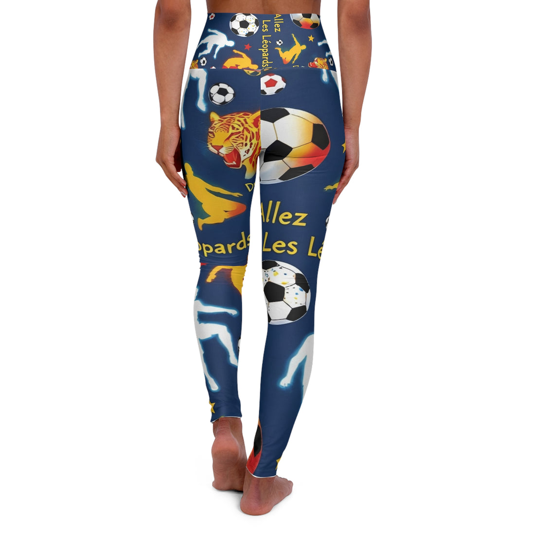 Allez Les Leopards Soccer Print Leggings | High Waisted Yoga Leggings