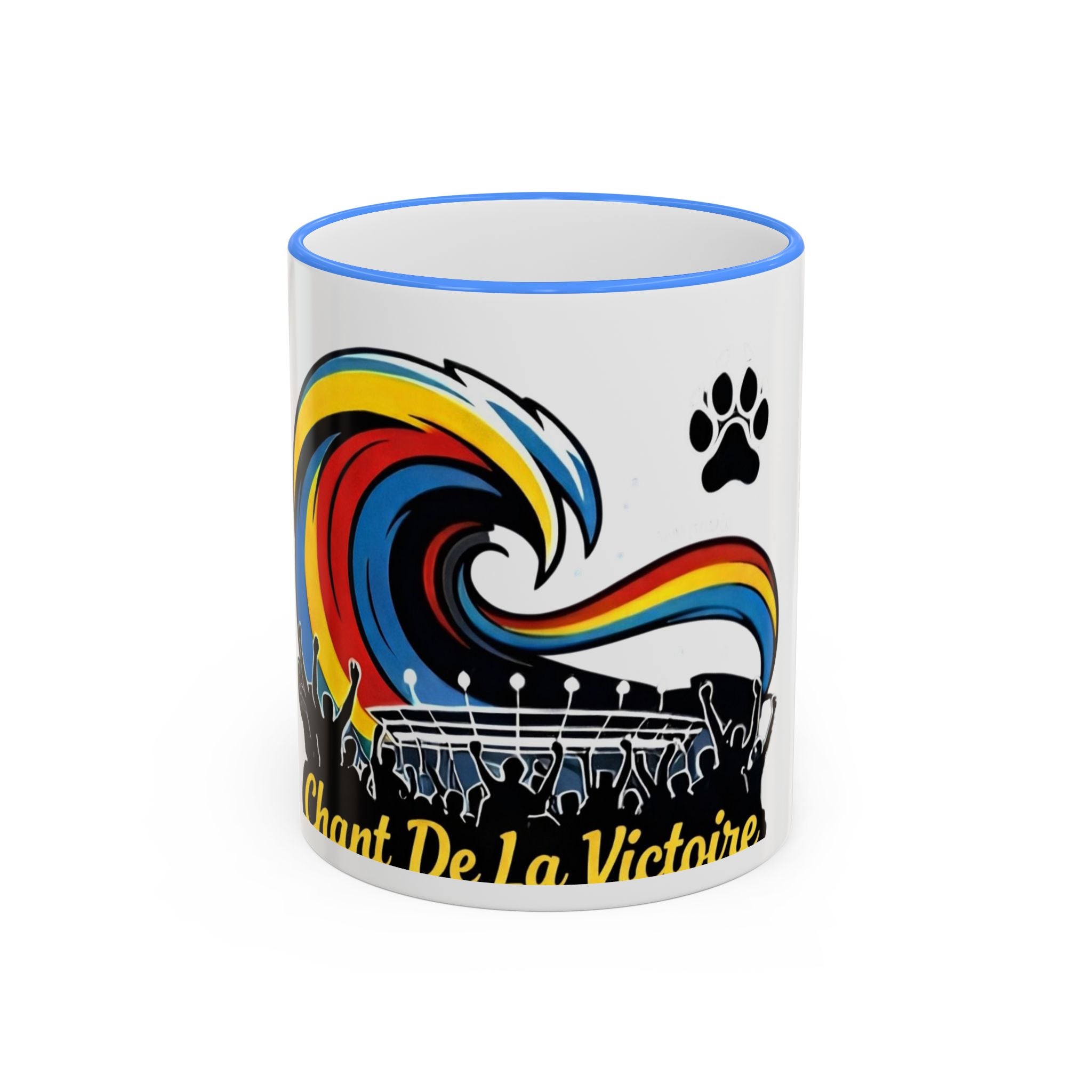 Fan Chant Victoire Wave Mug | Accent Rim & Handle