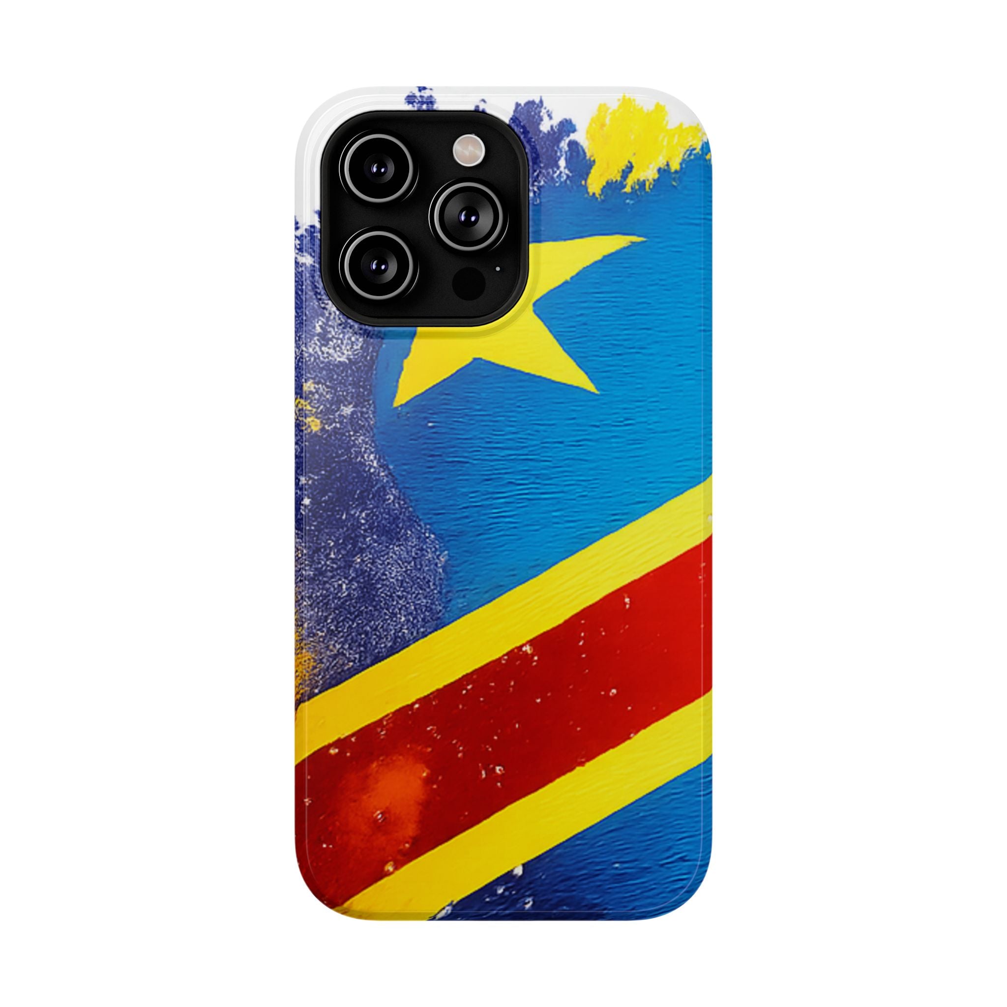Étui de téléphone drapeau de la République démocratique du Congo | Étui résistant aux chocs