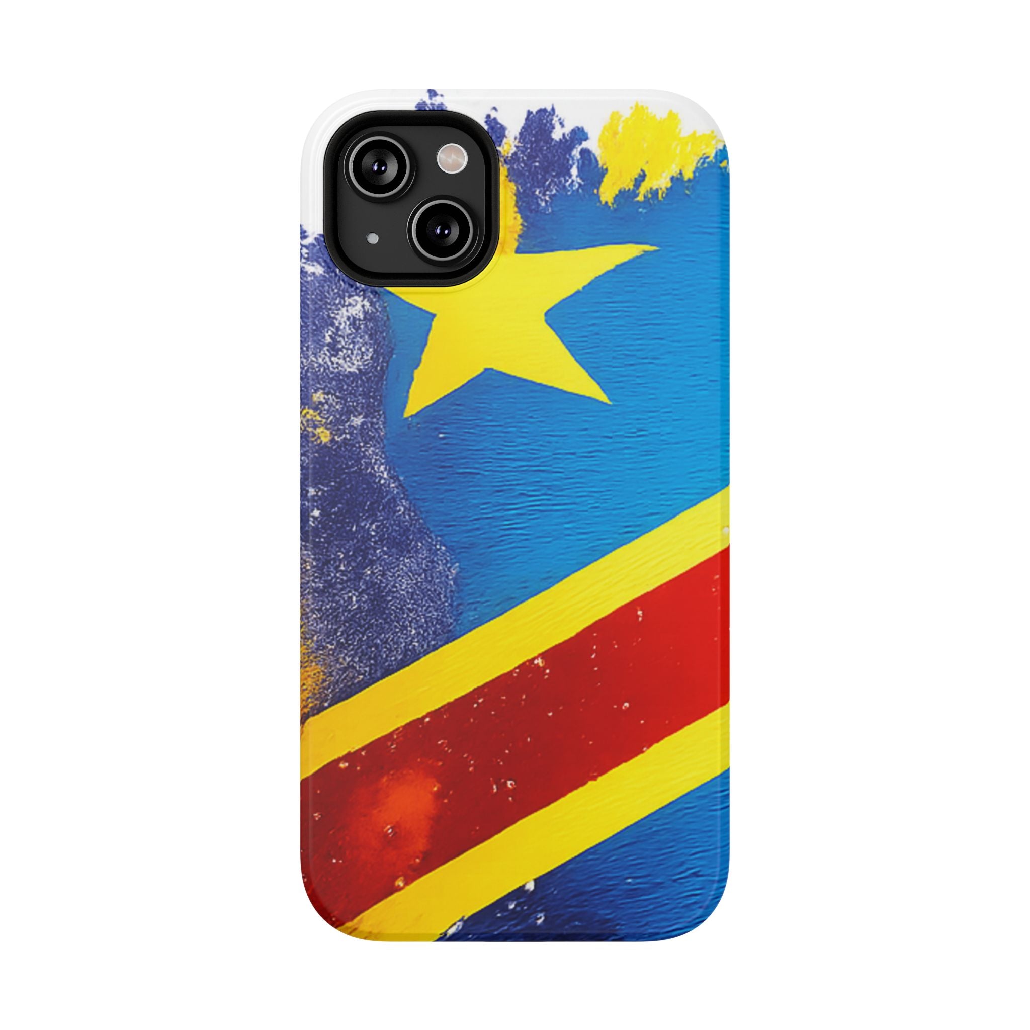 Étui de téléphone drapeau de la République démocratique du Congo | Étui résistant aux chocs
