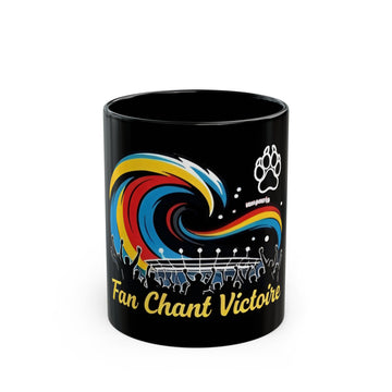 Fan Chant Victoire Mug | Soccer Crowd Wave, Paw Print Stadium