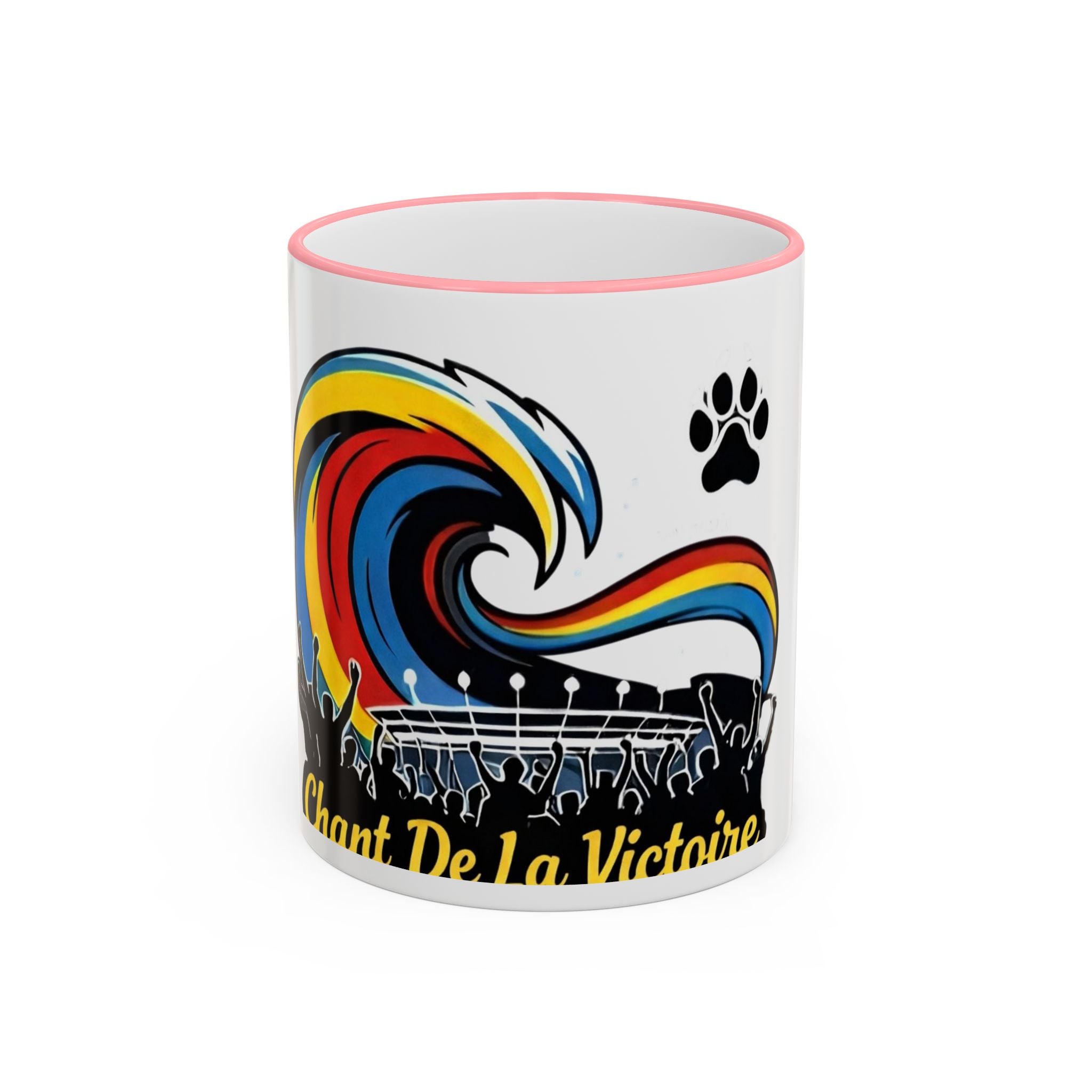 Fan Chant Victoire Wave Mug | Accent Rim & Handle