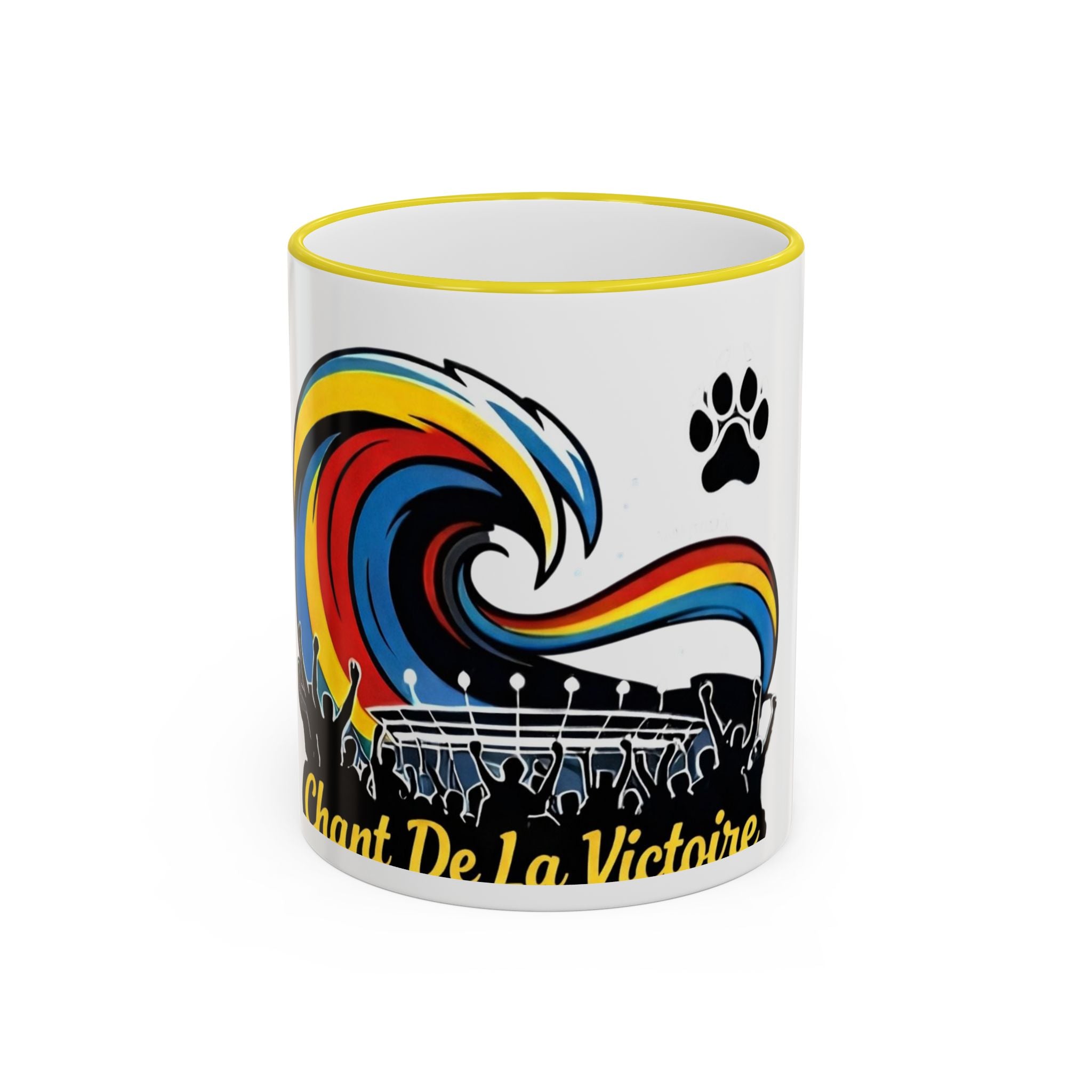 Fan Chant Victoire Wave Mug | Accent Rim & Handle