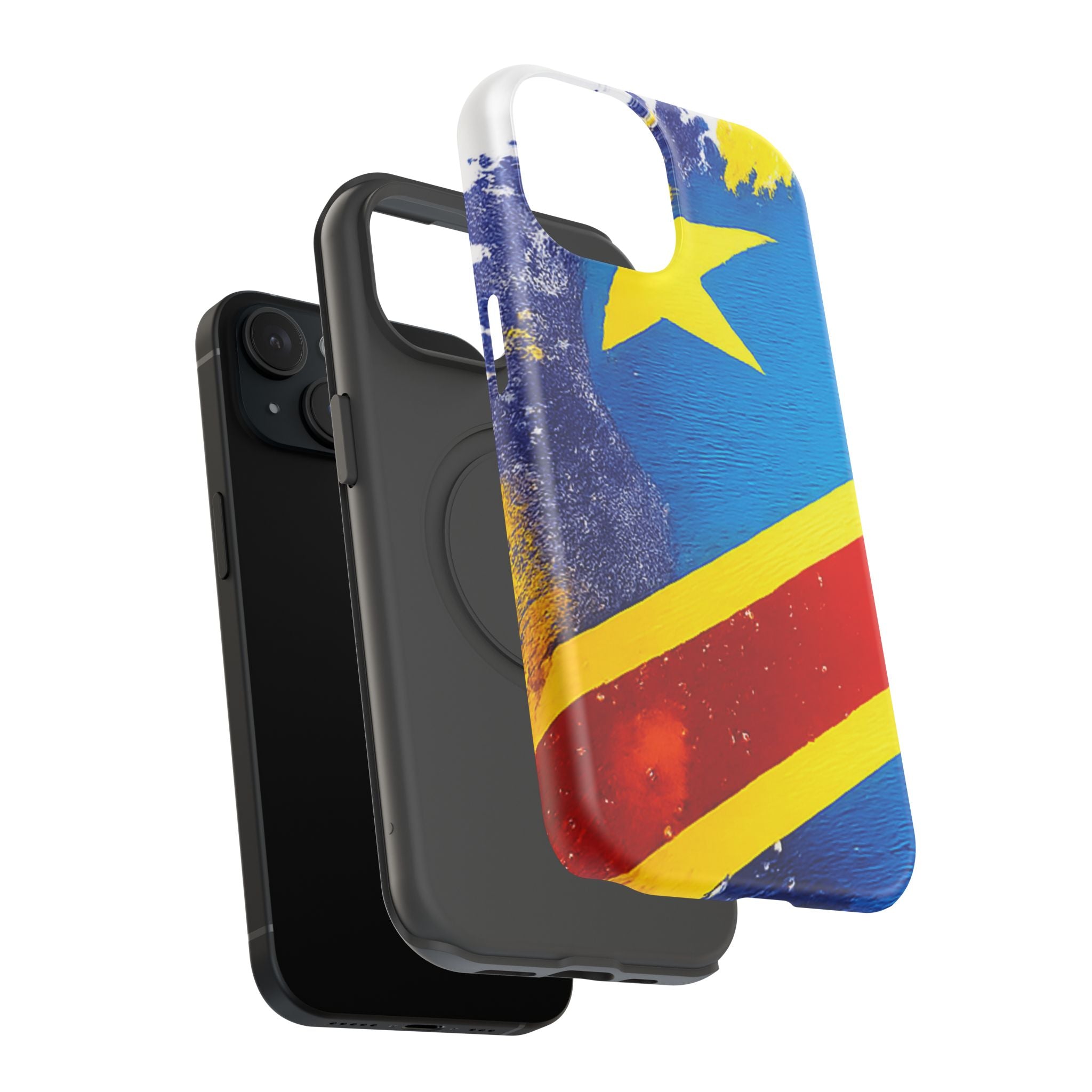 Étui de téléphone drapeau de la République démocratique du Congo | Étui résistant aux chocs