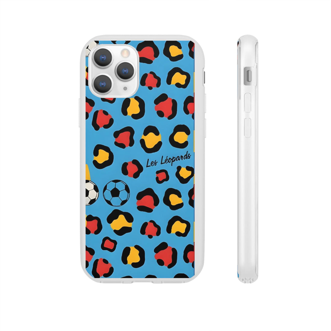 Coque de téléphone à motif léopard football | Coque souple