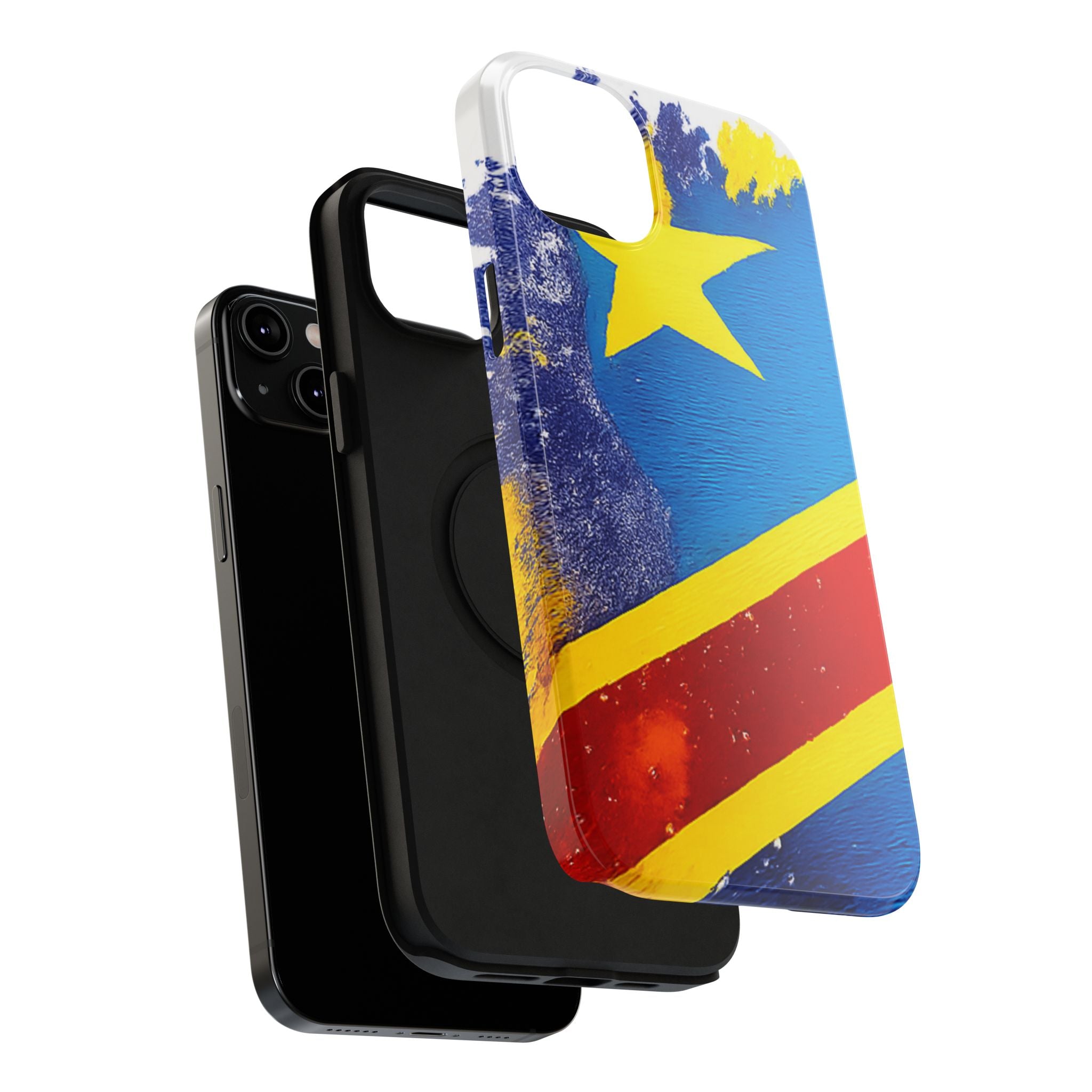 Étui de téléphone drapeau de la République démocratique du Congo | Étui résistant aux chocs