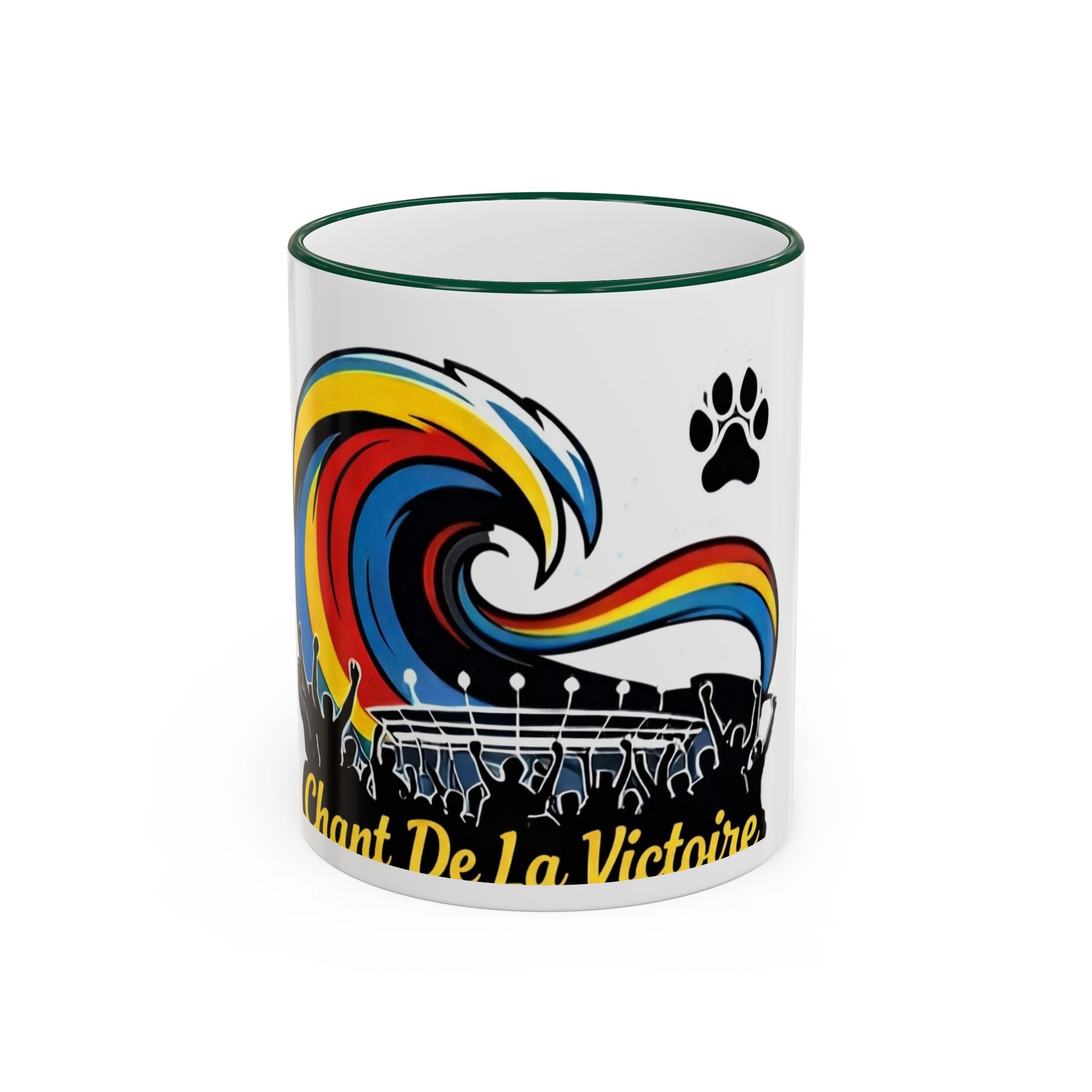 Fan Chant Victoire Wave Mug | Accent Rim & Handle