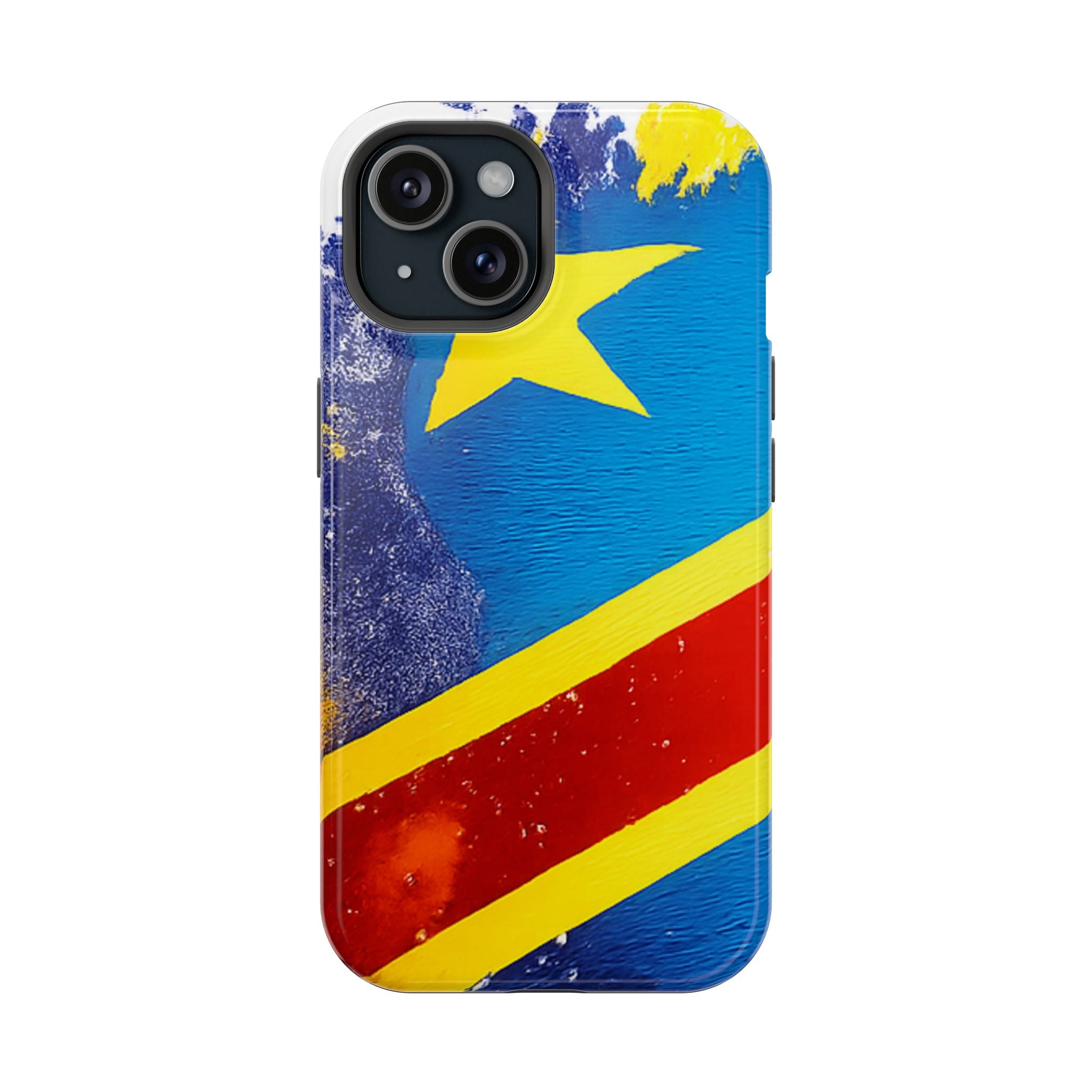 Étui de téléphone drapeau de la République démocratique du Congo | Étui résistant aux chocs