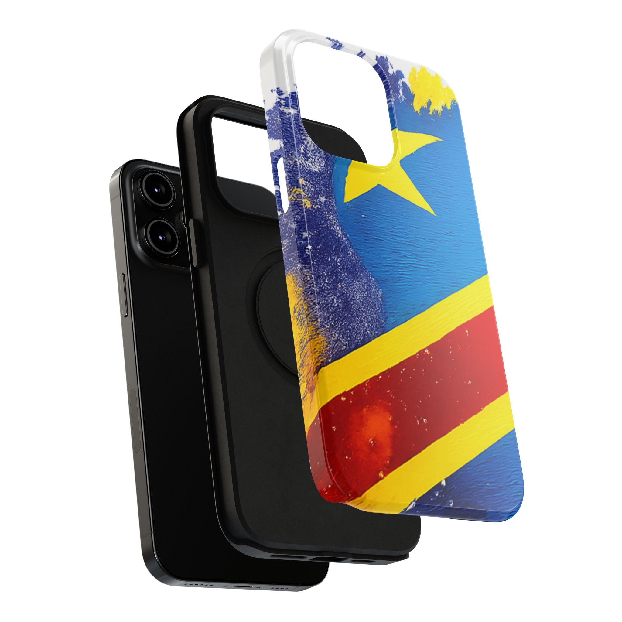 Étui de téléphone drapeau de la République démocratique du Congo | Étui résistant aux chocs