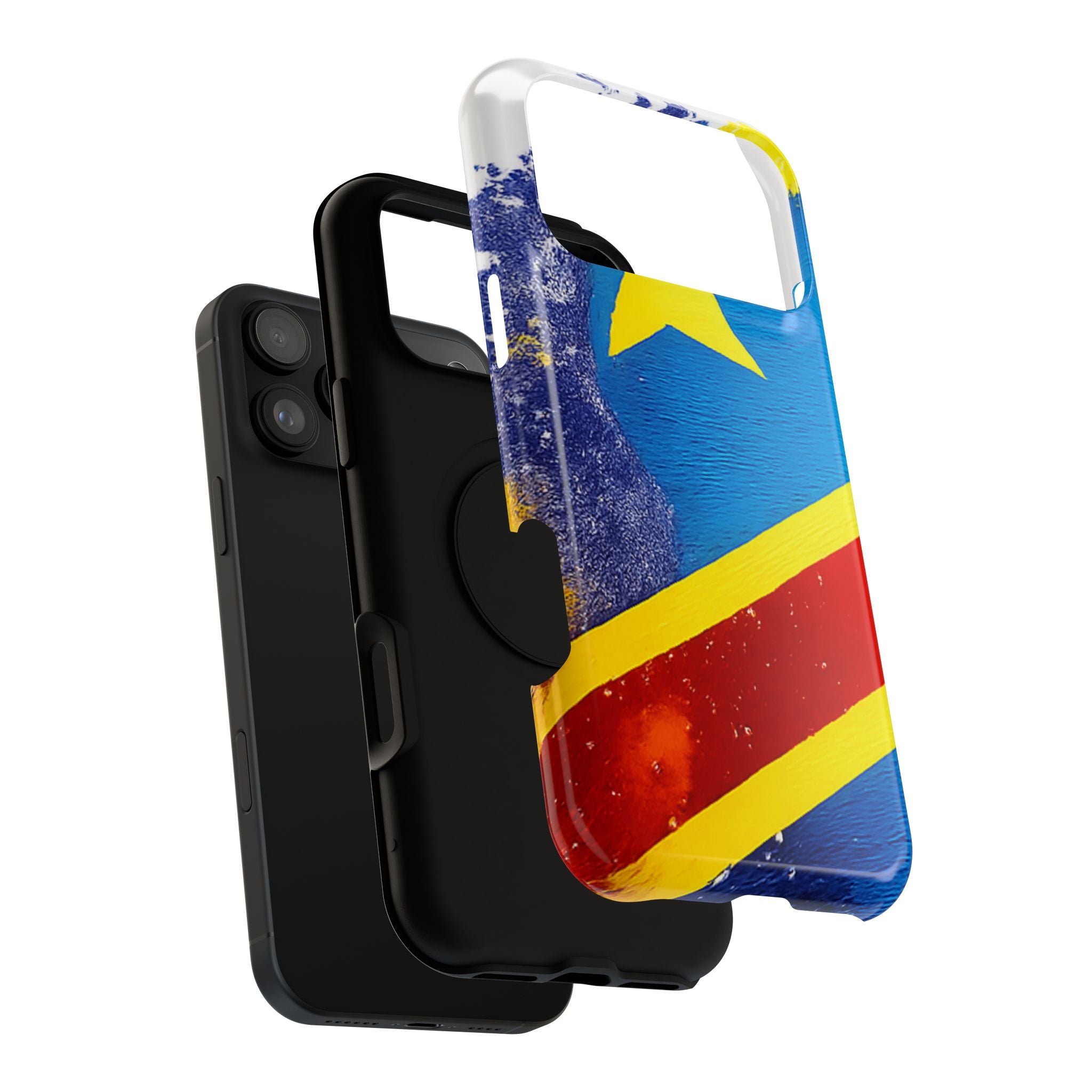 Étui de téléphone drapeau de la République démocratique du Congo | Étui résistant aux chocs