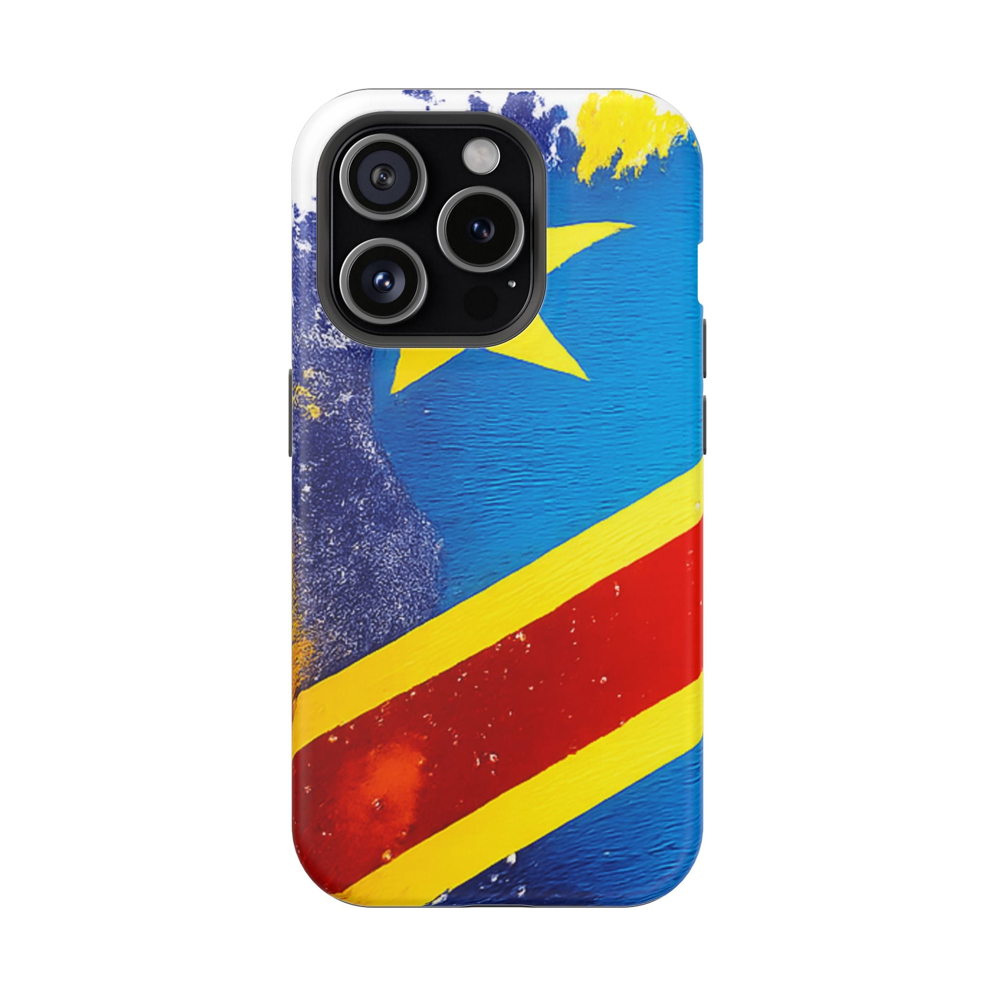 Étui de téléphone drapeau de la République démocratique du Congo | Étui résistant aux chocs