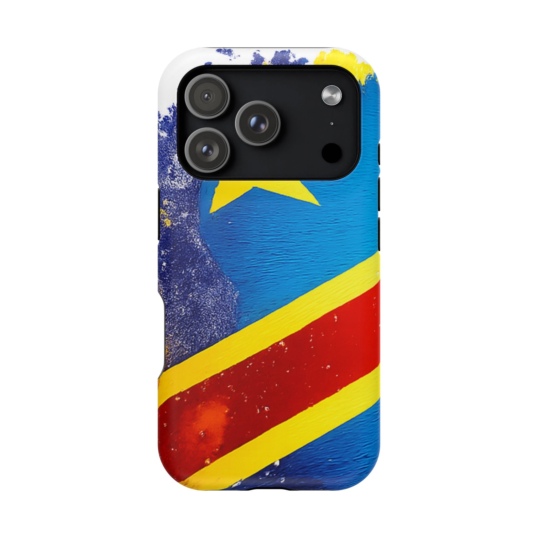 Étui de téléphone drapeau de la République démocratique du Congo | Étui résistant aux chocs
