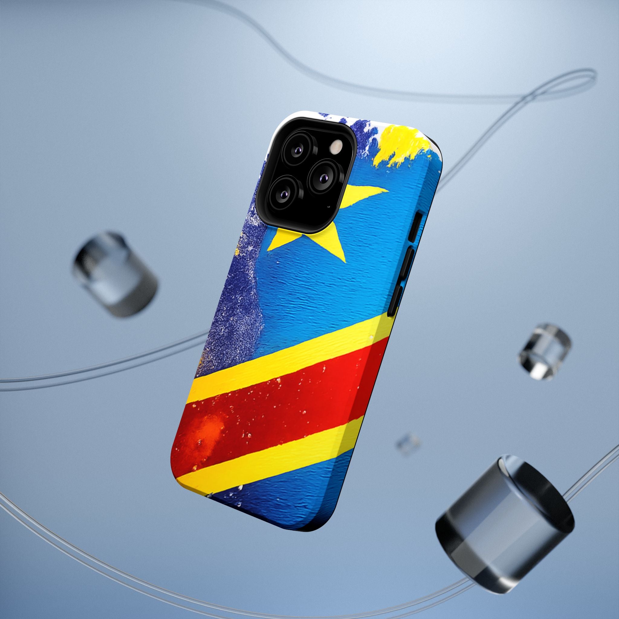 Étui de téléphone drapeau de la République démocratique du Congo | Étui résistant aux chocs