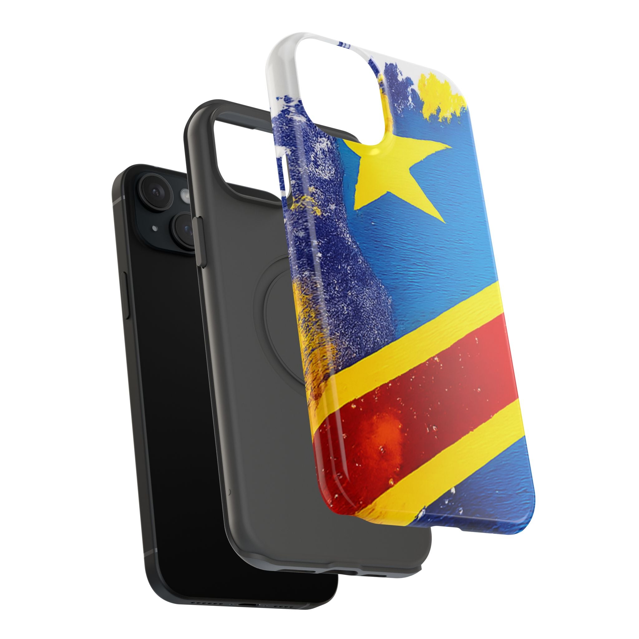 Étui de téléphone drapeau de la République démocratique du Congo | Étui résistant aux chocs
