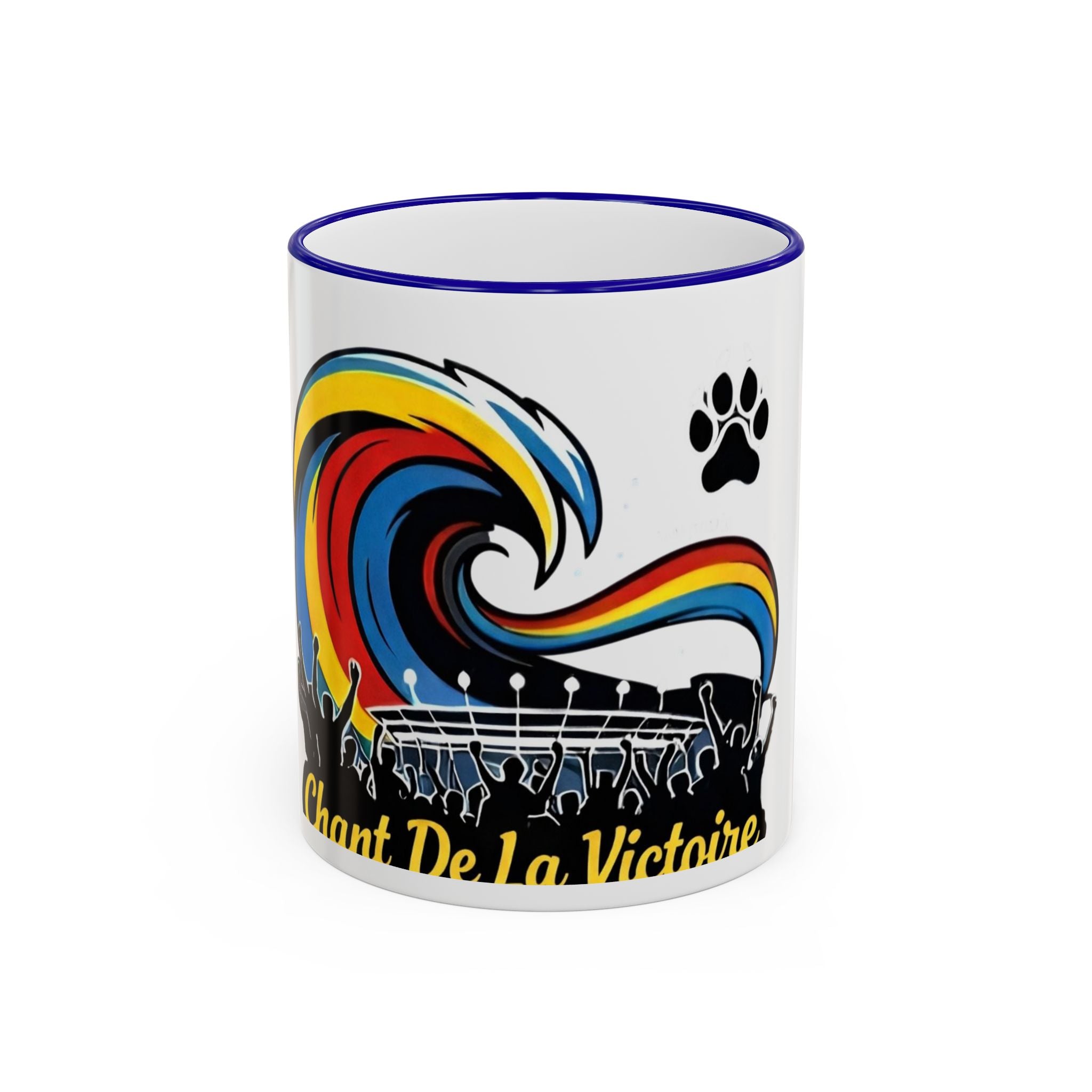 Fan Chant Victoire Wave Mug | Accent Rim & Handle