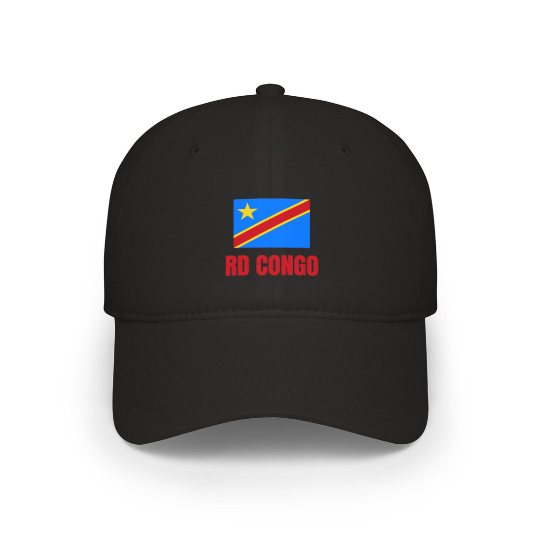 DR Congo Flag Baseball Cap – 'RD Congo' Embroidered Low Profile Hat