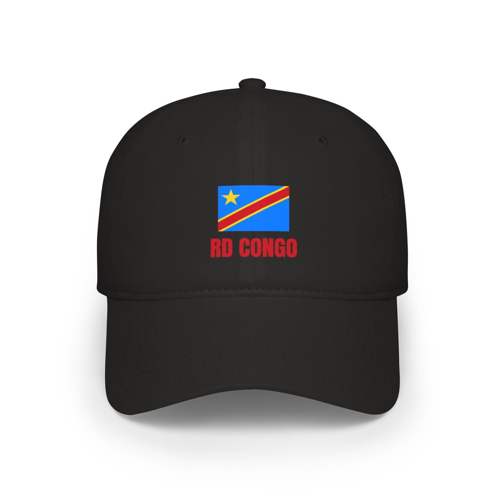 DR Congo Flag Baseball Cap – 'RD Congo' Embroidered Low Profile Hat