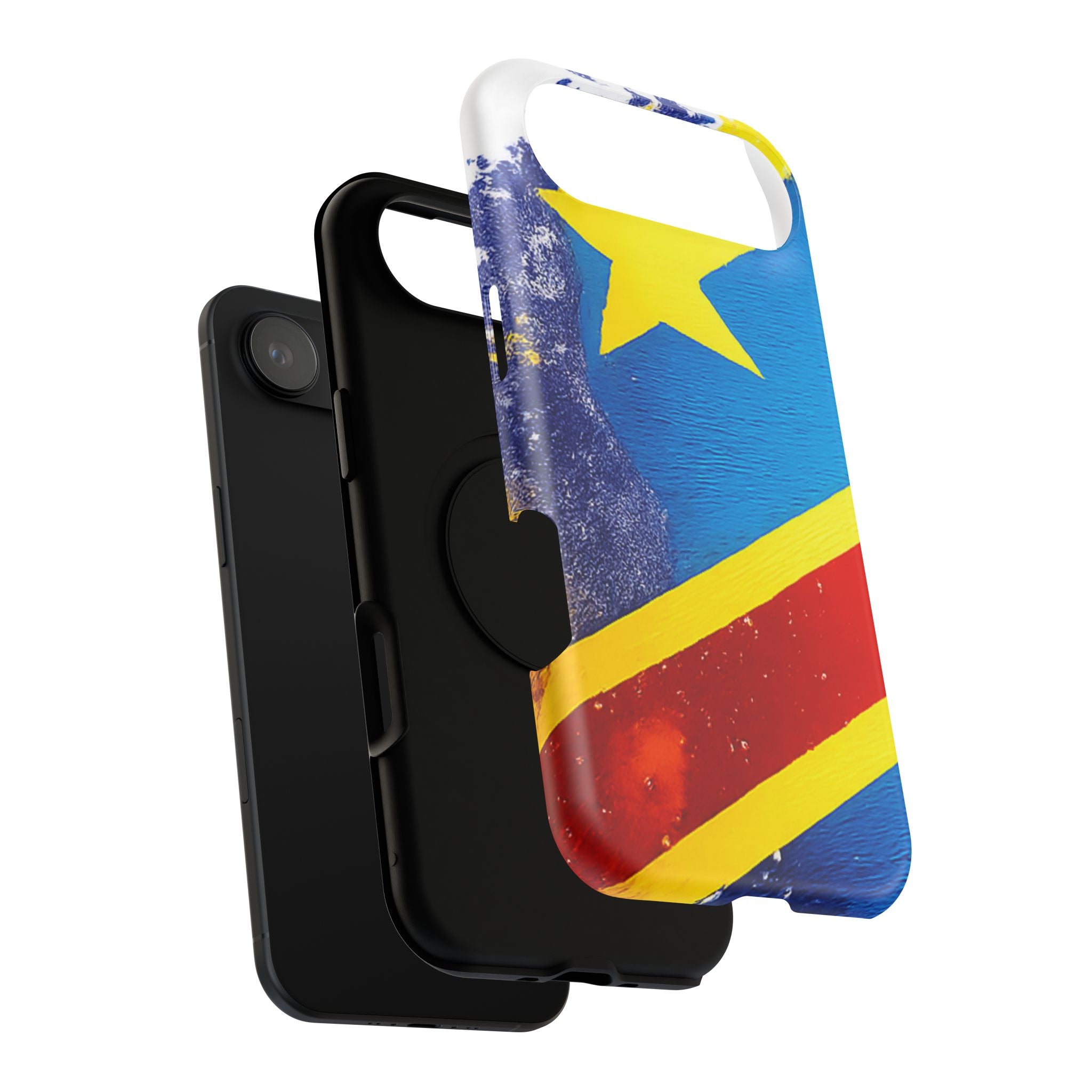 Étui de téléphone drapeau de la République démocratique du Congo | Étui résistant aux chocs