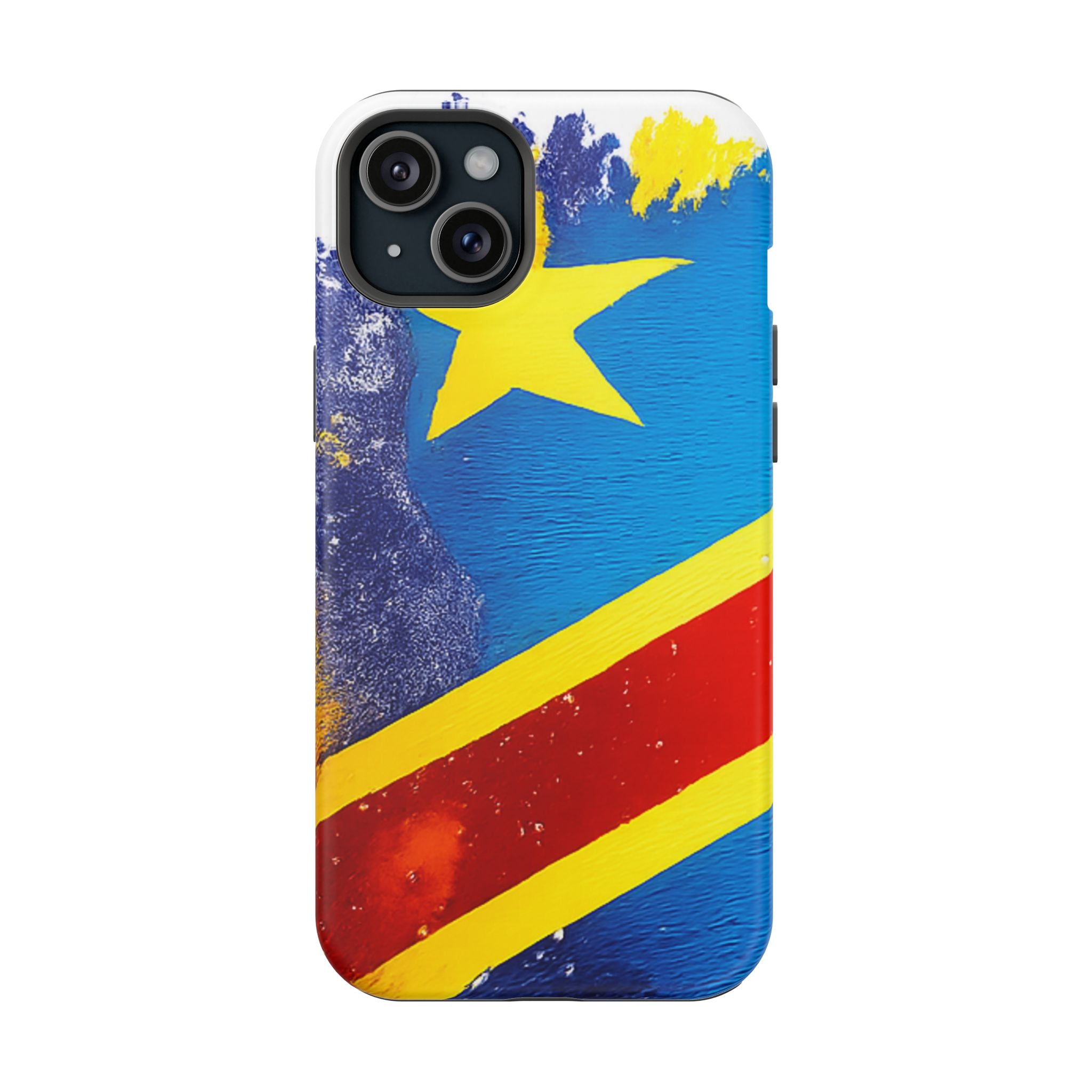 Étui de téléphone drapeau de la République démocratique du Congo | Étui résistant aux chocs