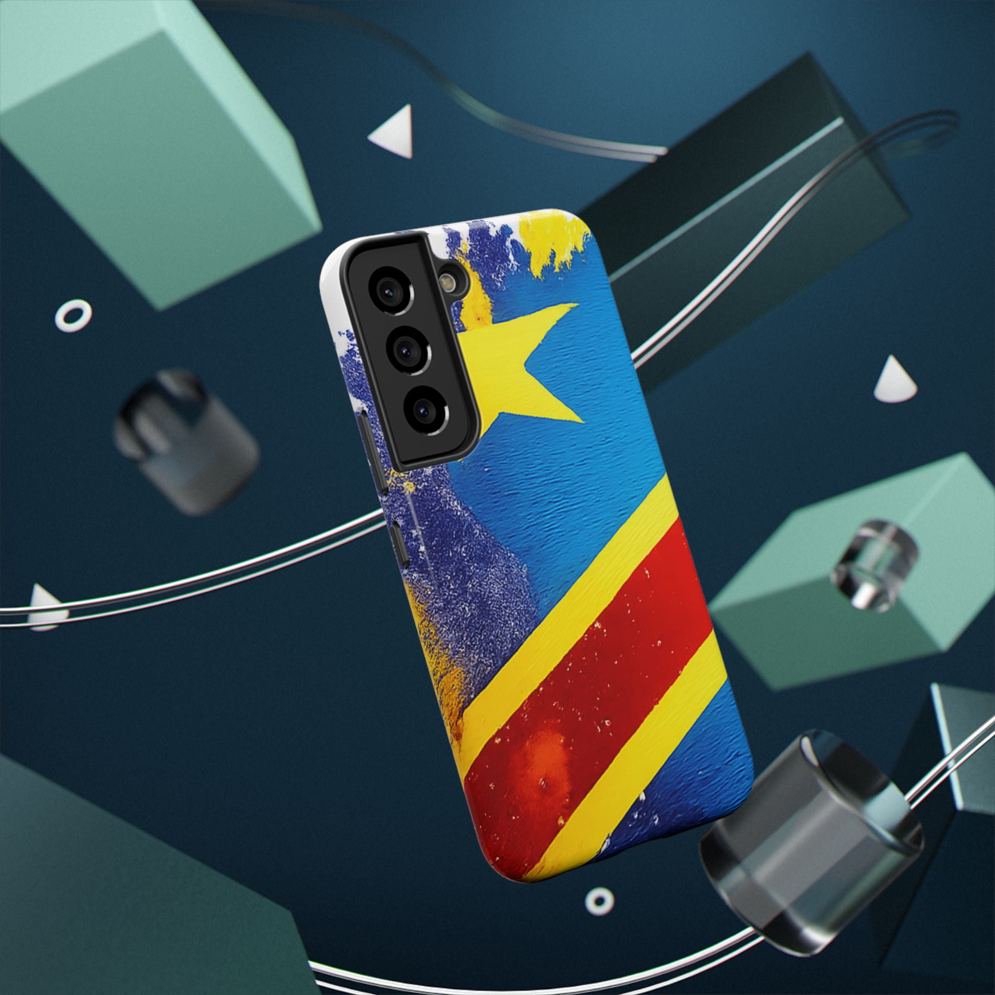 Étui de téléphone drapeau de la République démocratique du Congo | Étui résistant aux chocs