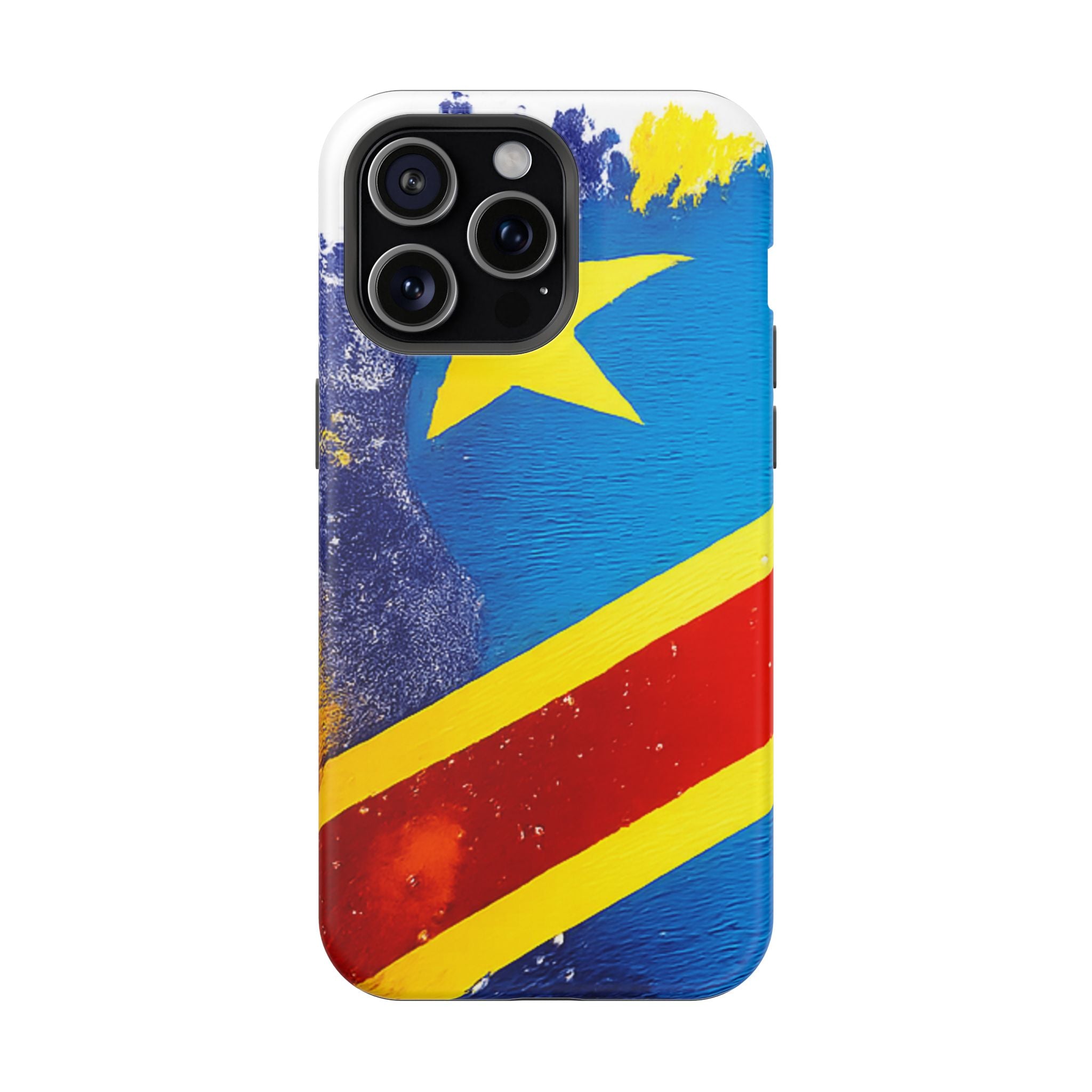 Étui de téléphone drapeau de la République démocratique du Congo | Étui résistant aux chocs