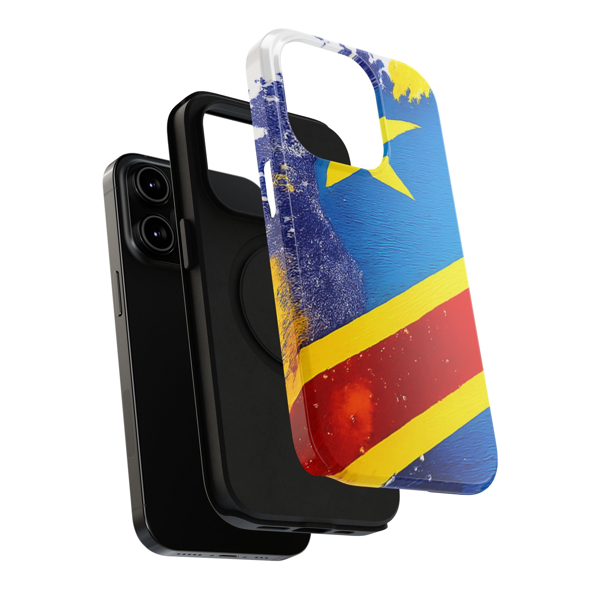 Étui de téléphone drapeau de la République démocratique du Congo | Étui résistant aux chocs
