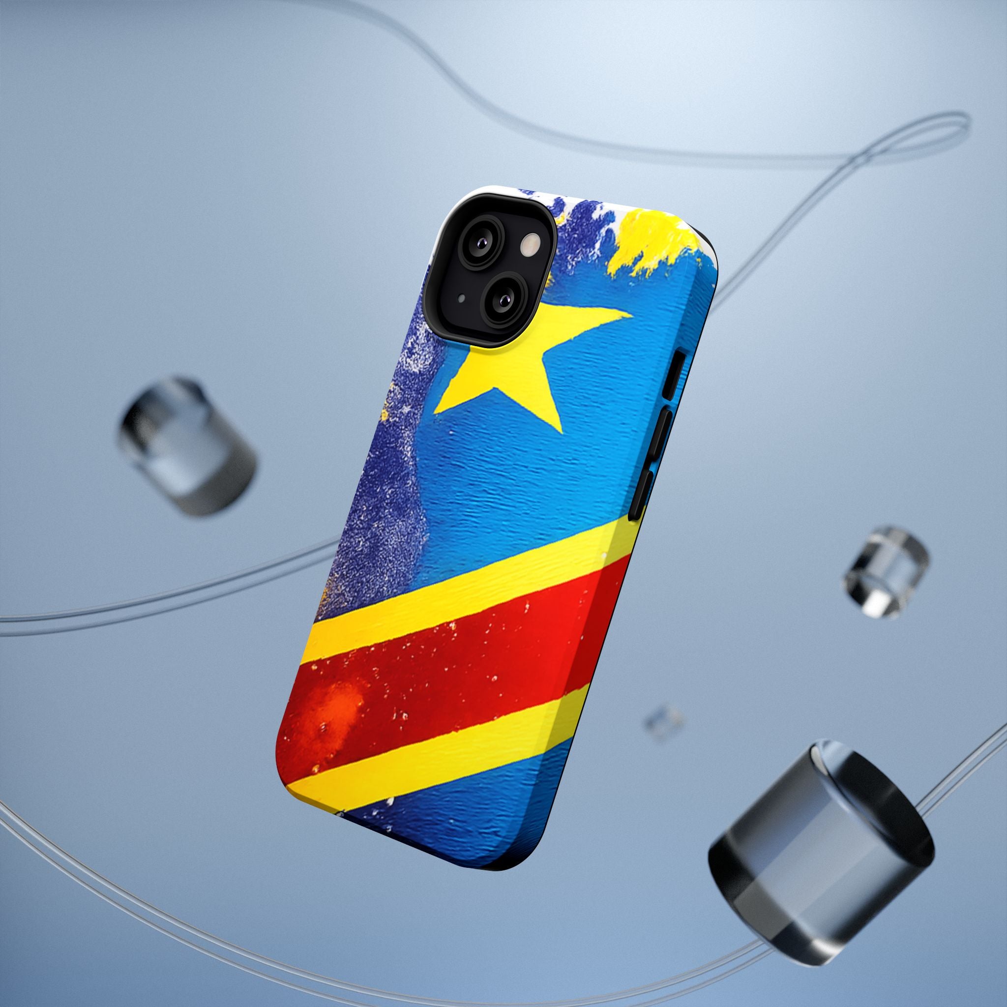 Étui de téléphone drapeau de la République démocratique du Congo | Étui résistant aux chocs