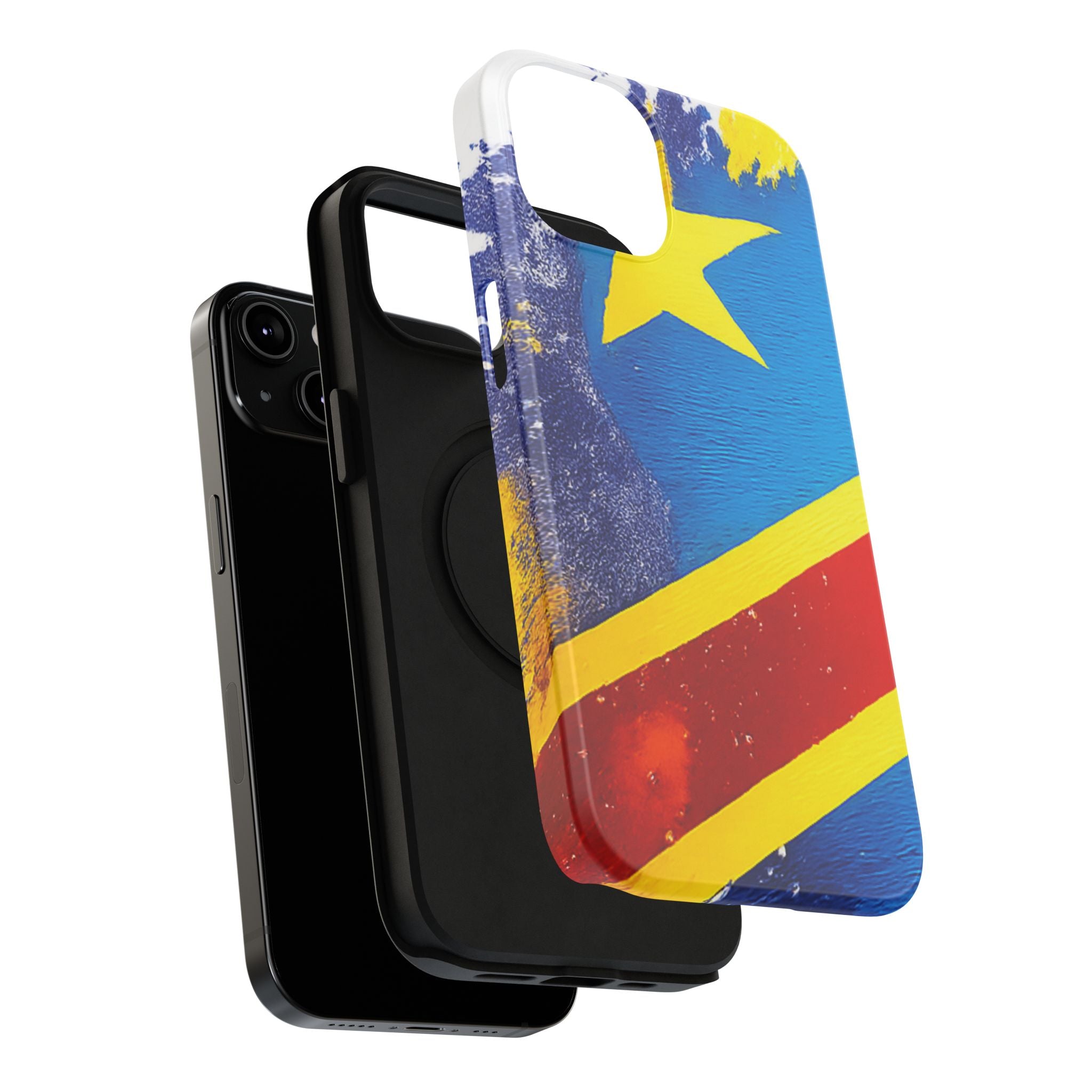 Étui de téléphone drapeau de la République démocratique du Congo | Étui résistant aux chocs