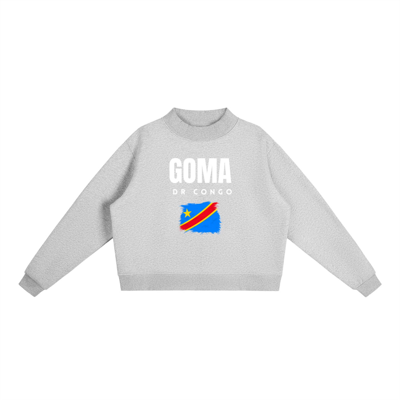 Essential Fleece Mock-Neck Crew Sweatshirt