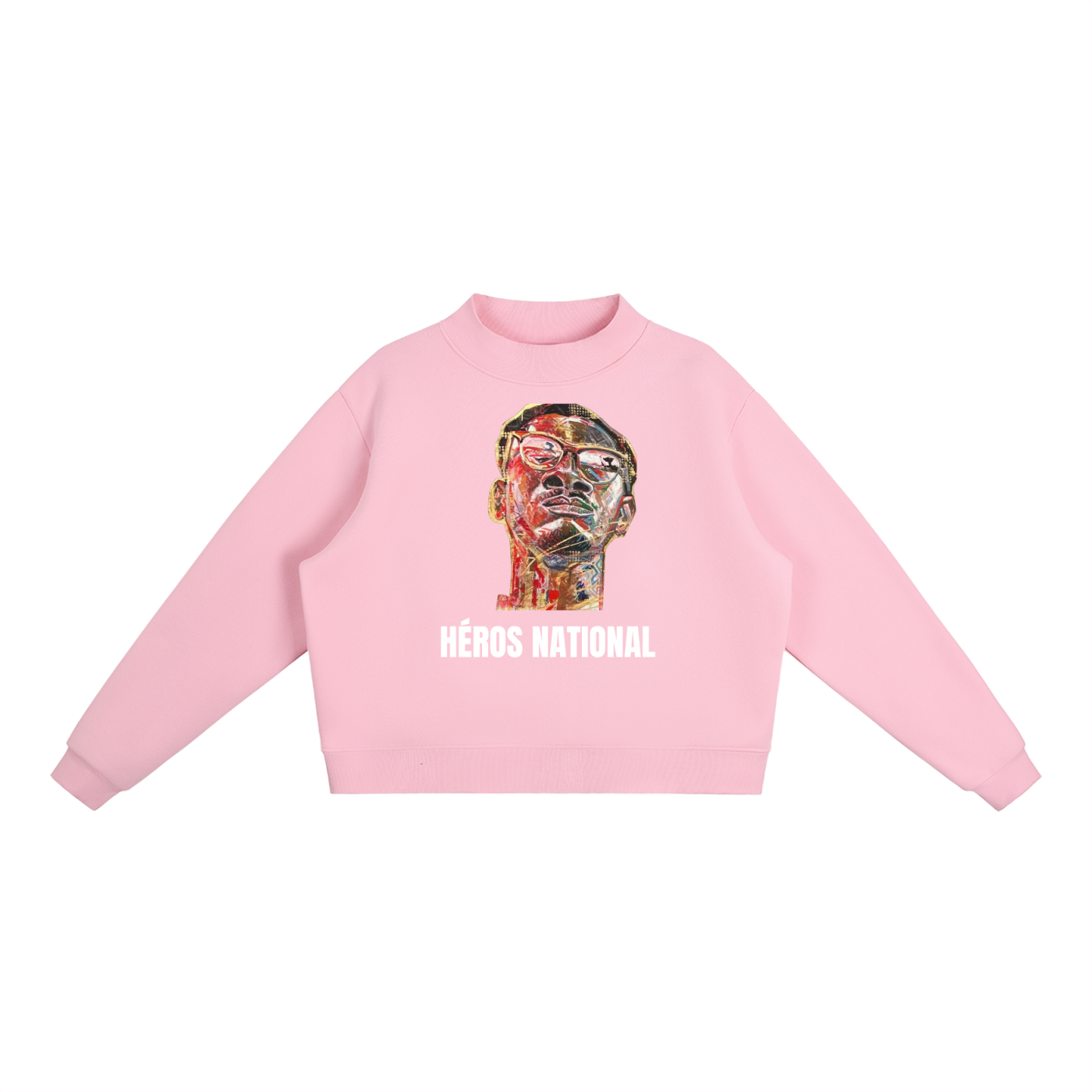 Essential Fleece Mock-Neck Crew Sweatshirt