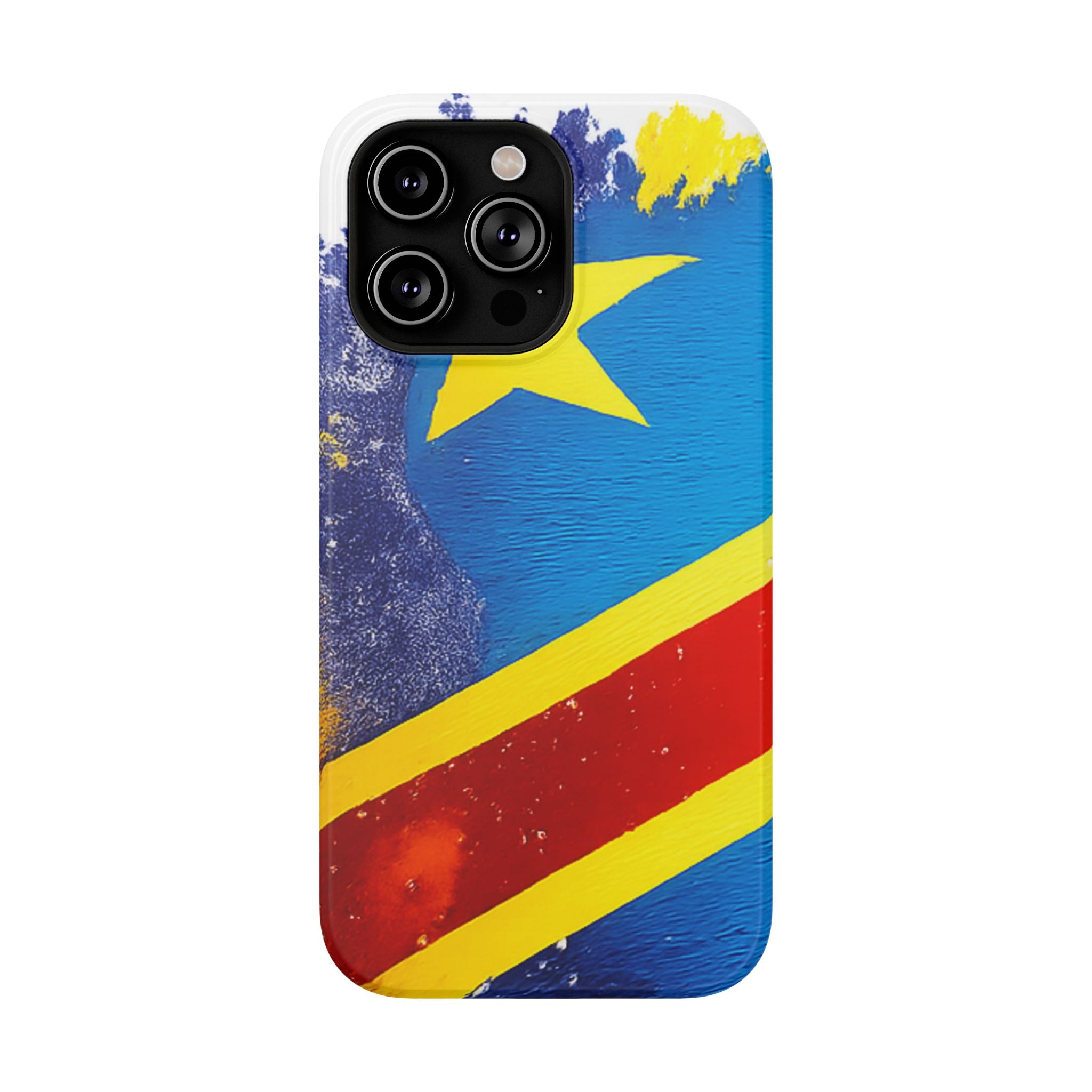 Étui de téléphone drapeau de la République démocratique du Congo | Étui résistant aux chocs
