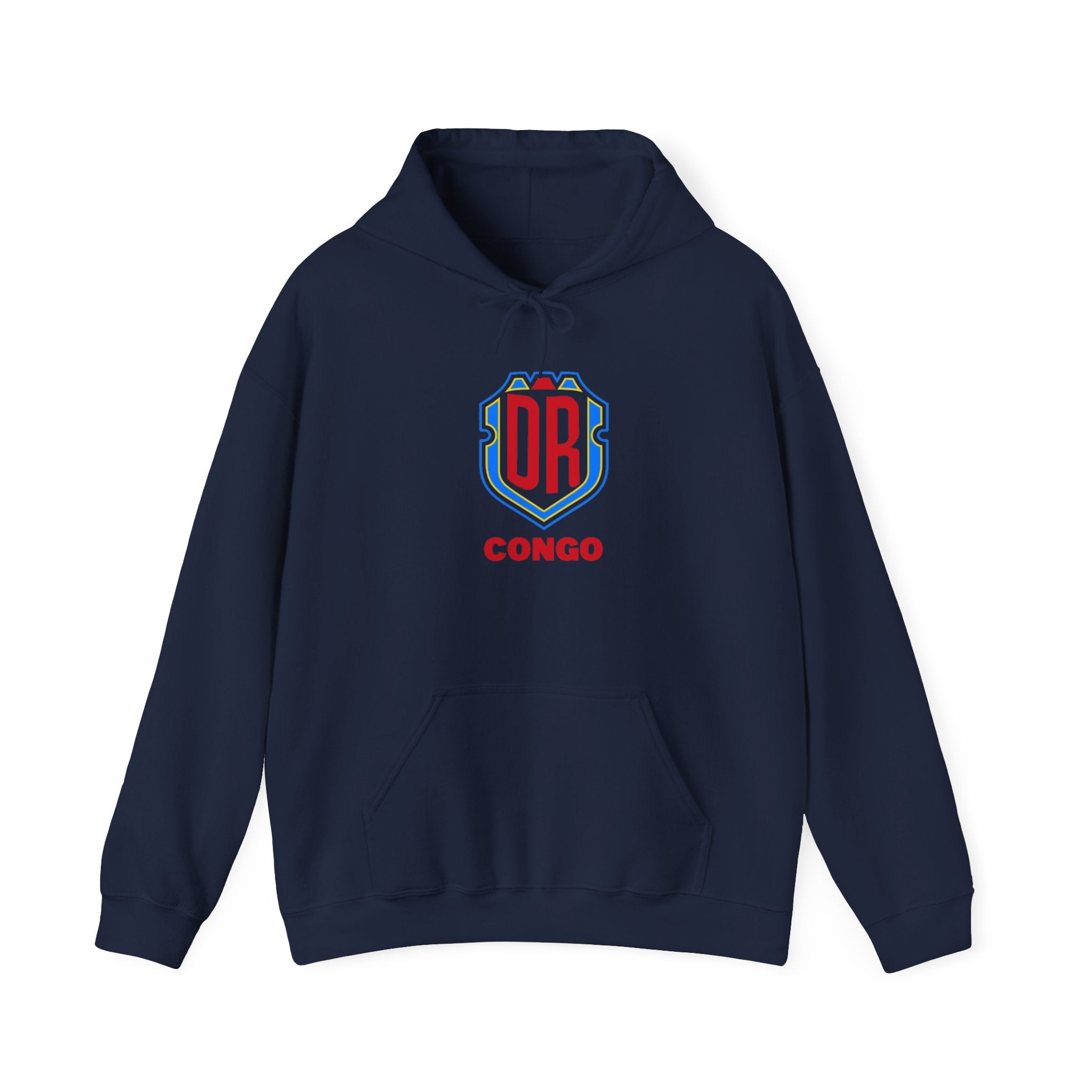 DR Congo Crest Hoodie — DRC Emblem Pullover for Fans & Supporters