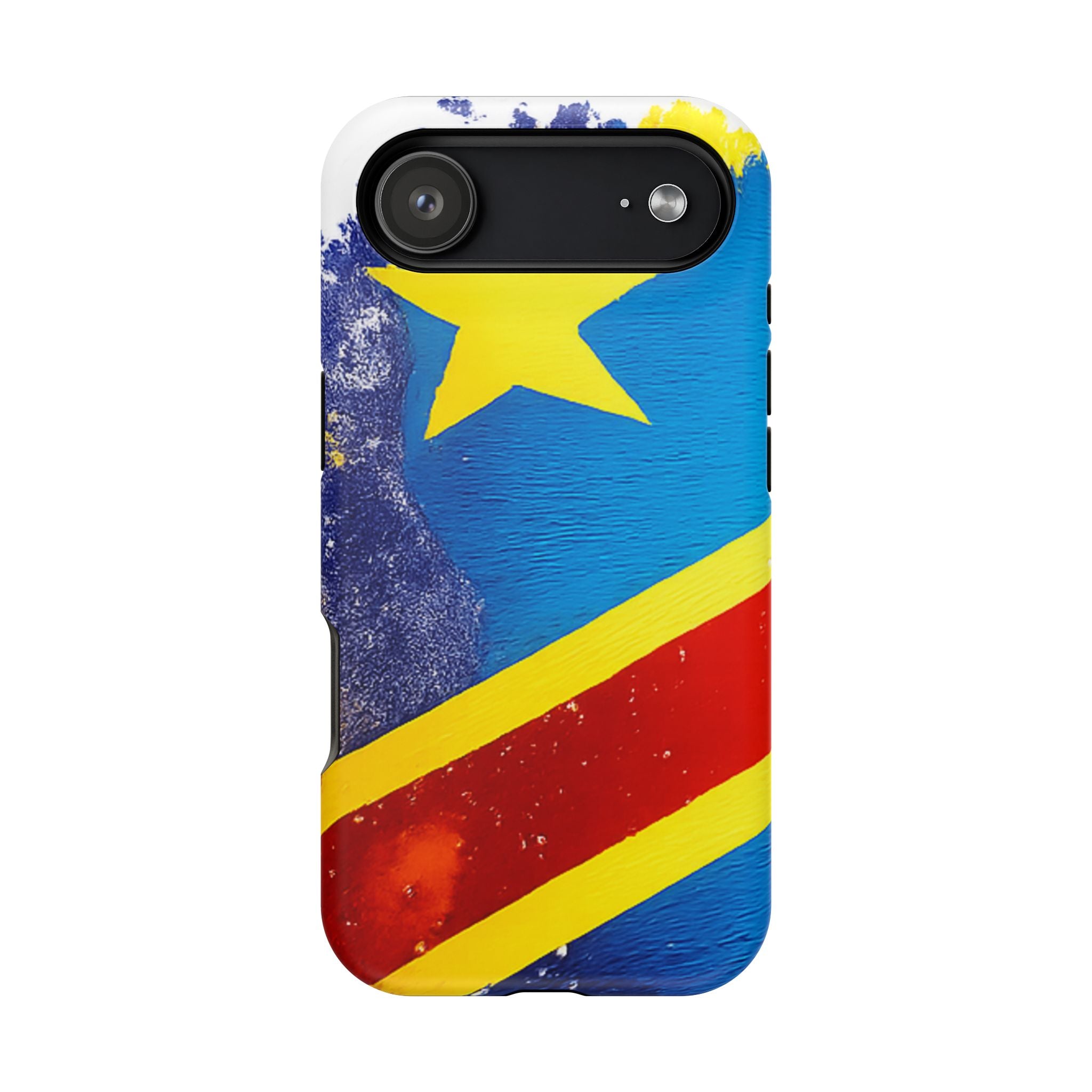 Étui de téléphone drapeau de la République démocratique du Congo | Étui résistant aux chocs