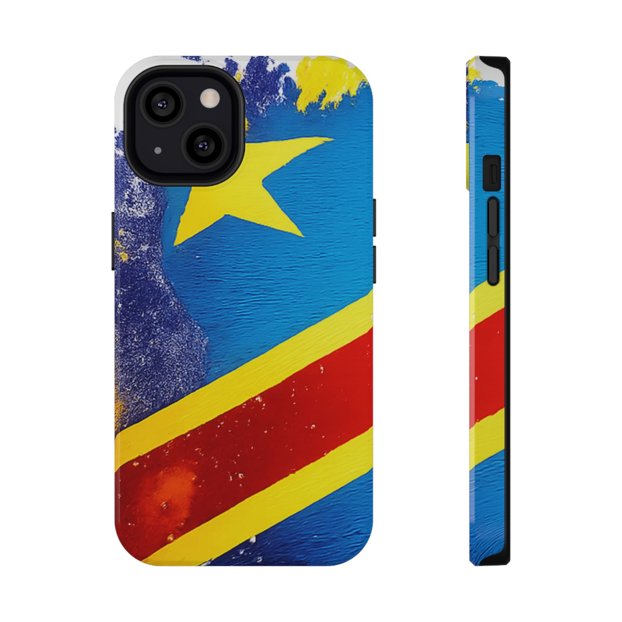 Étui de téléphone drapeau de la République démocratique du Congo | Étui résistant aux chocs