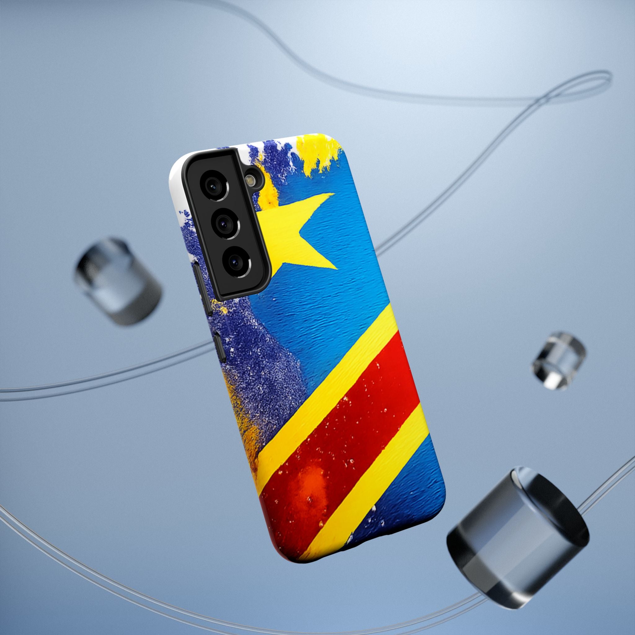 Étui de téléphone drapeau de la République démocratique du Congo | Étui résistant aux chocs