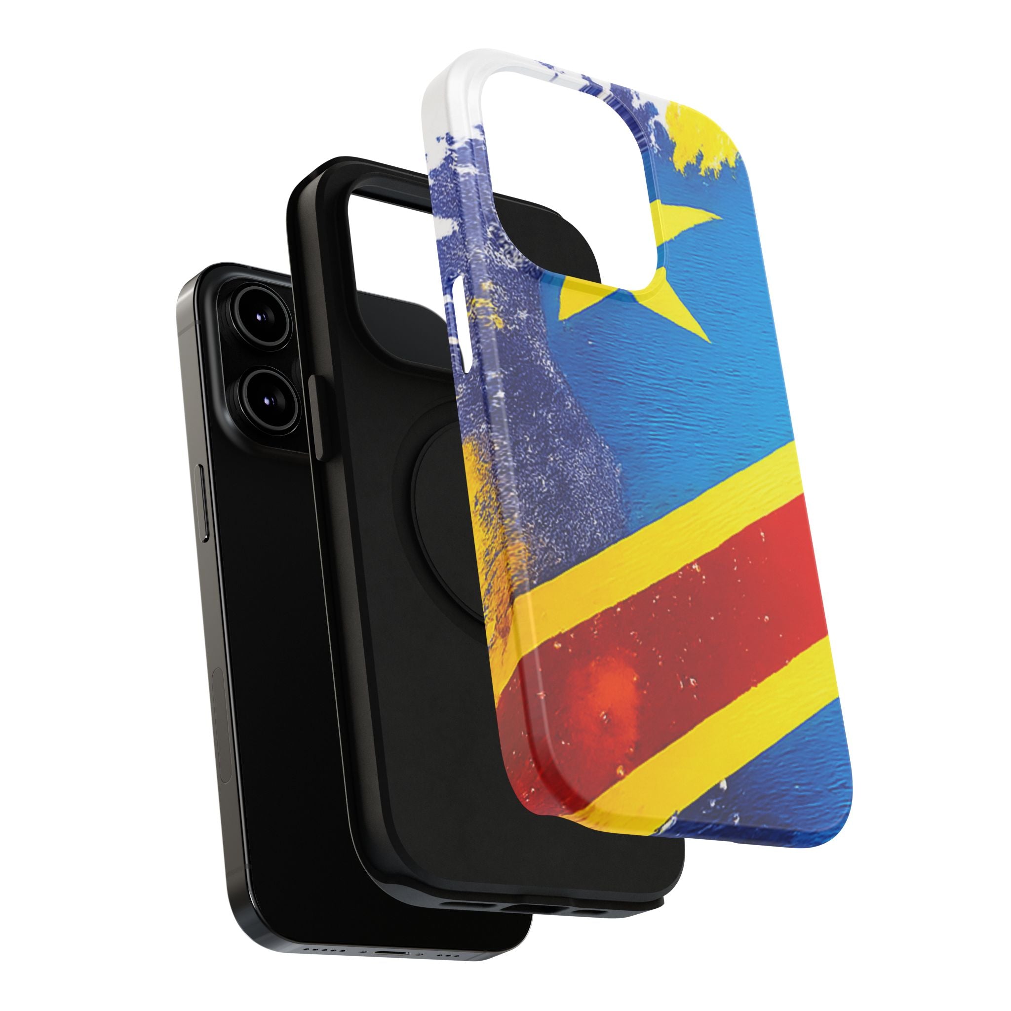 Étui de téléphone drapeau de la République démocratique du Congo | Étui résistant aux chocs