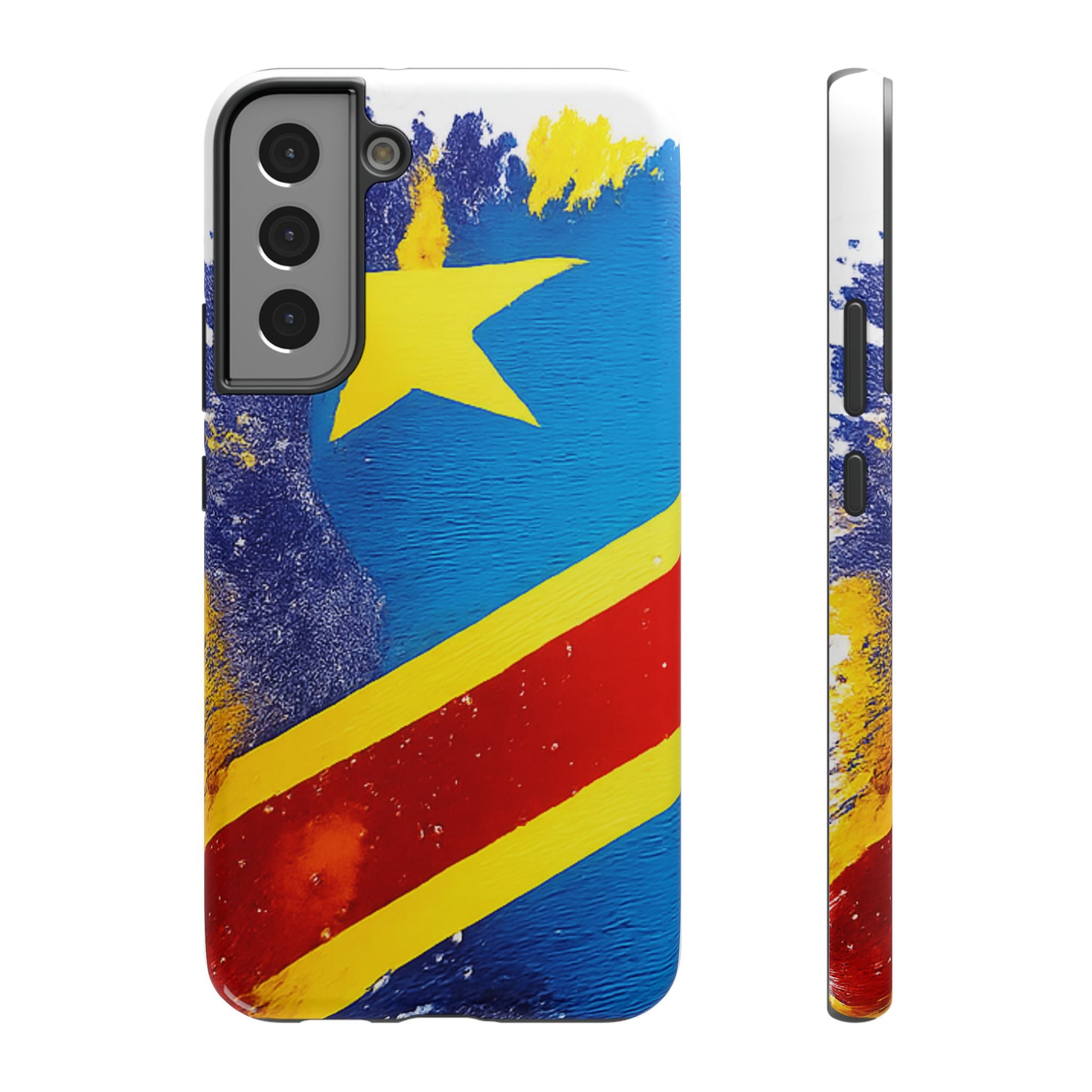 Étui de téléphone drapeau de la République démocratique du Congo | Étui résistant aux chocs