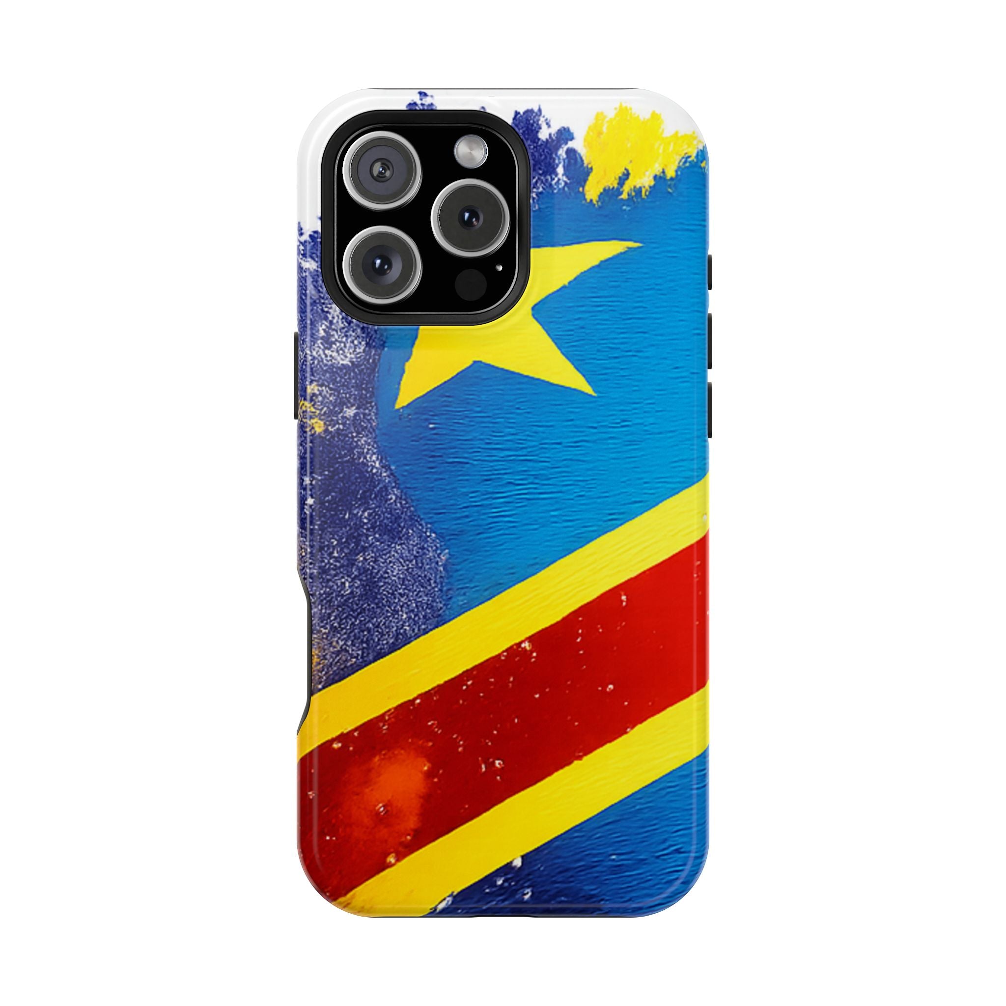 Étui de téléphone drapeau de la République démocratique du Congo | Étui résistant aux chocs